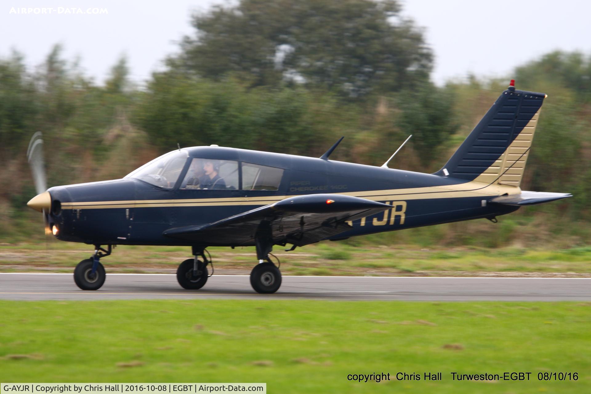 G-AYJR, 1970 Piper PA-28-140 Cherokee C/N 28-26694, at Turweston