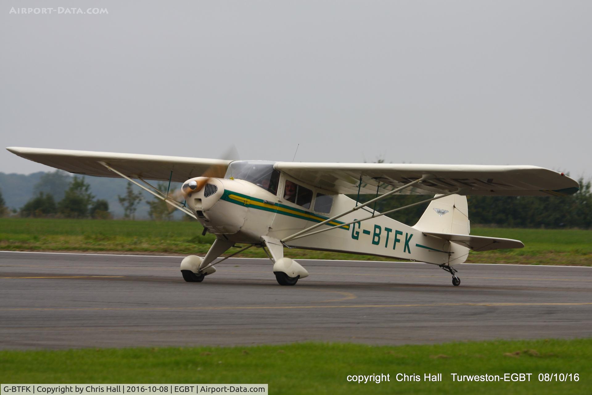 G-BTFK, 1947 Taylorcraft BC-12D Twosome C/N 10540, at Turweston