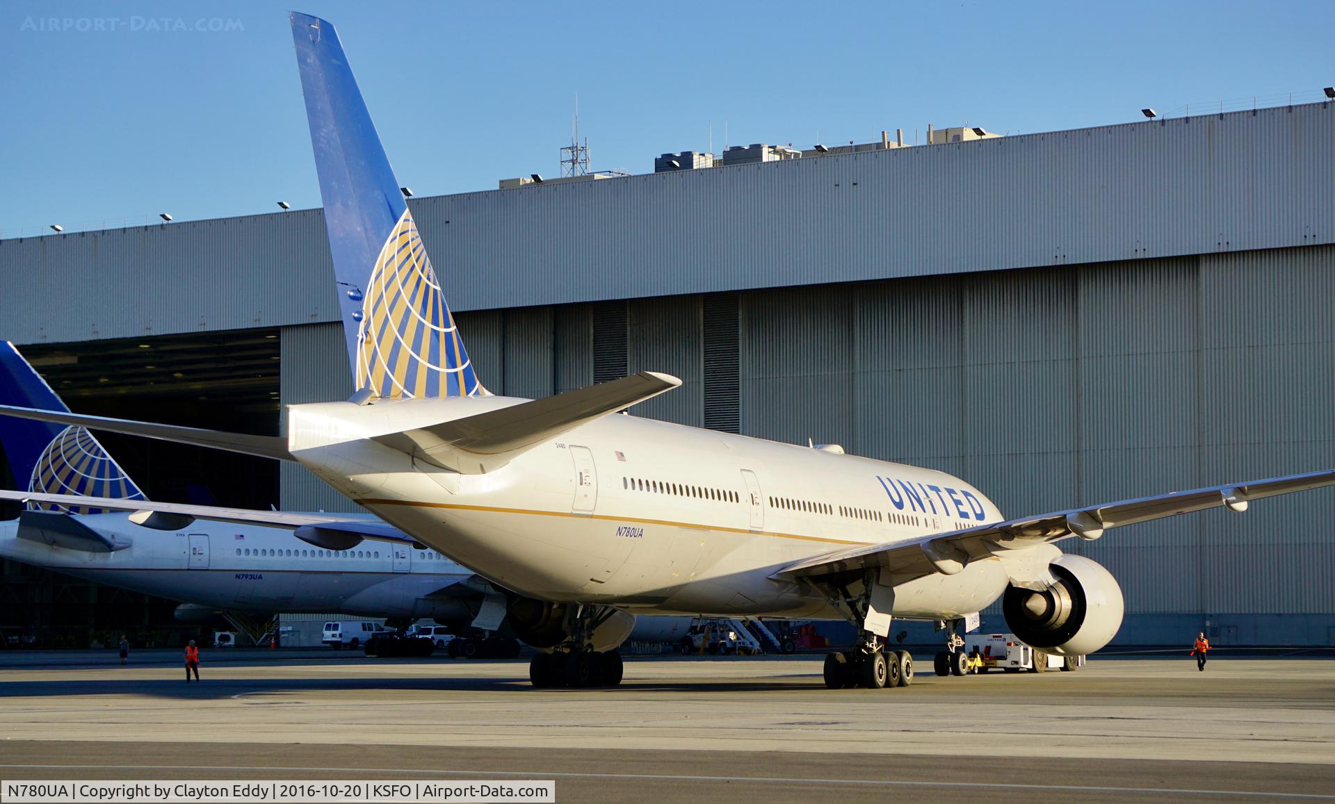N780UA, 1996 Boeing 777-222 C/N 26944, SFO 2016