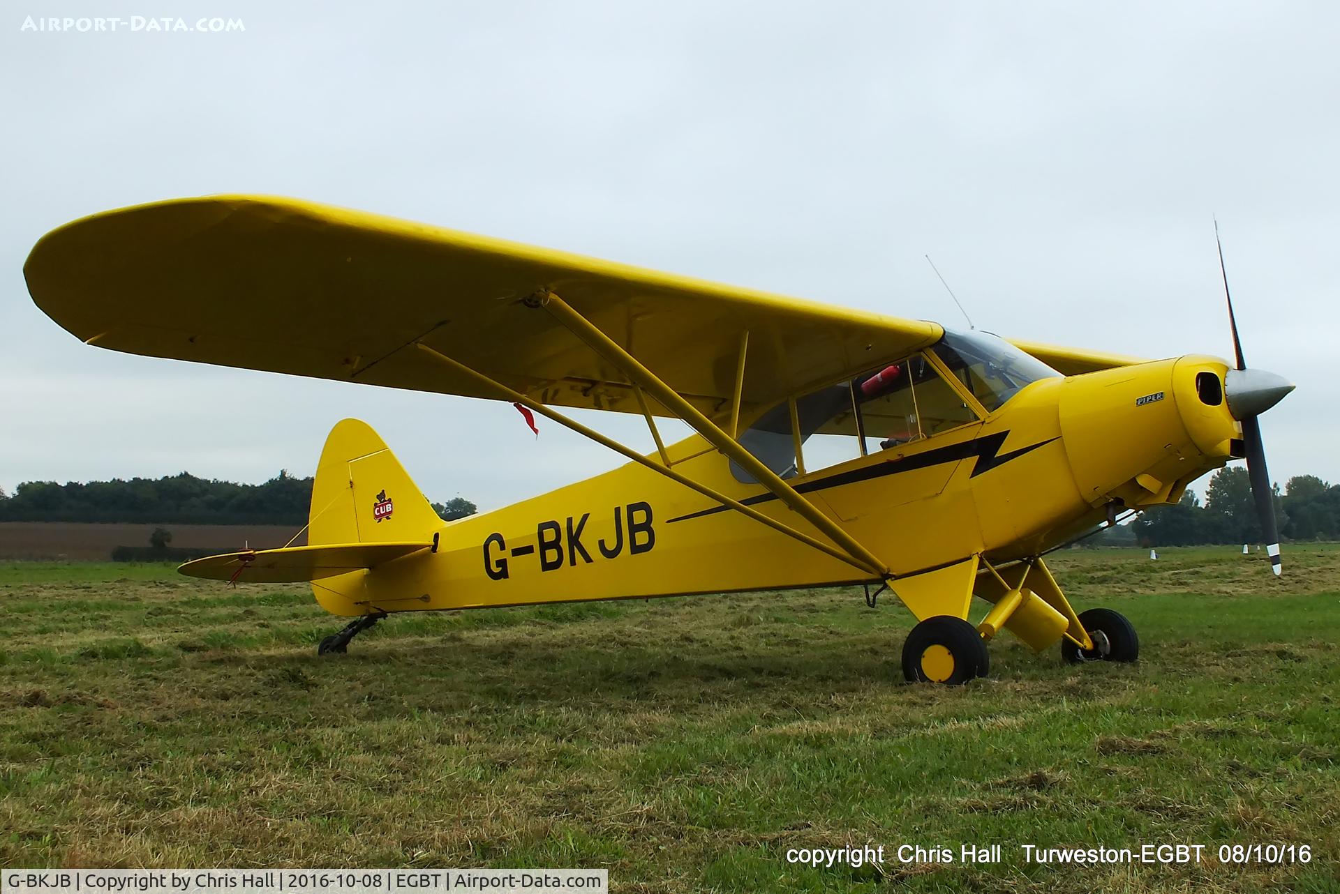 G-BKJB, 1950 Piper L-21A Super Cub (PA-18-125) C/N 18-574, at Turweston