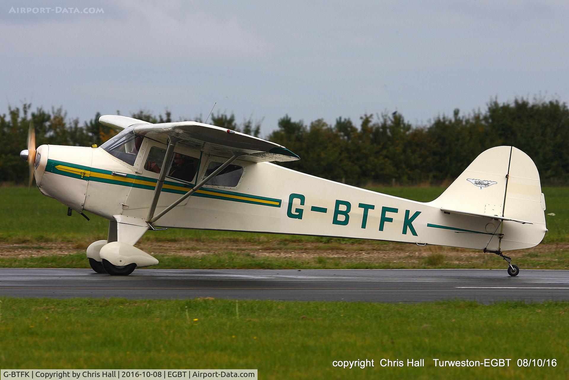 G-BTFK, 1947 Taylorcraft BC-12D Twosome C/N 10540, at Turweston