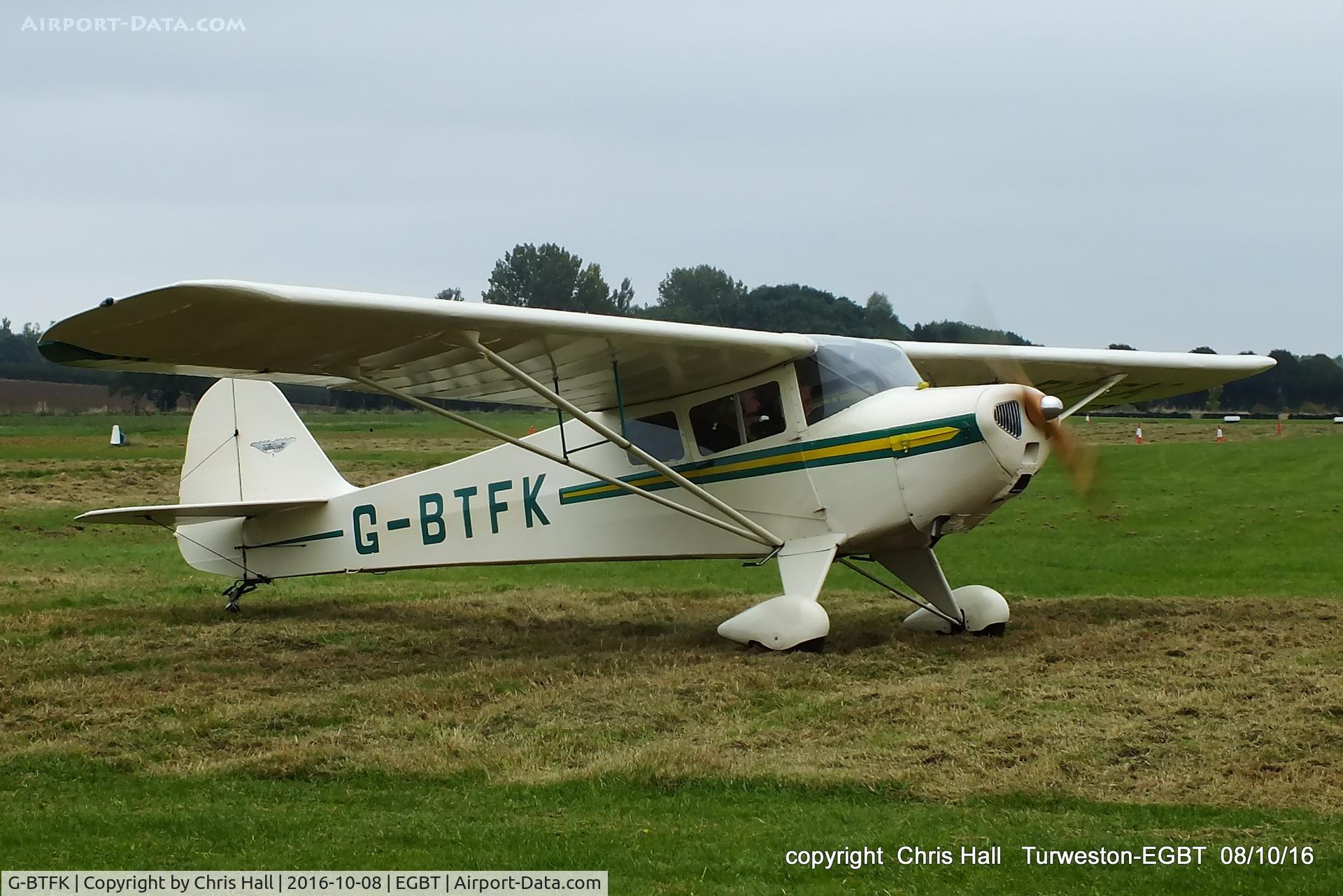 G-BTFK, 1947 Taylorcraft BC-12D Twosome C/N 10540, at Turweston