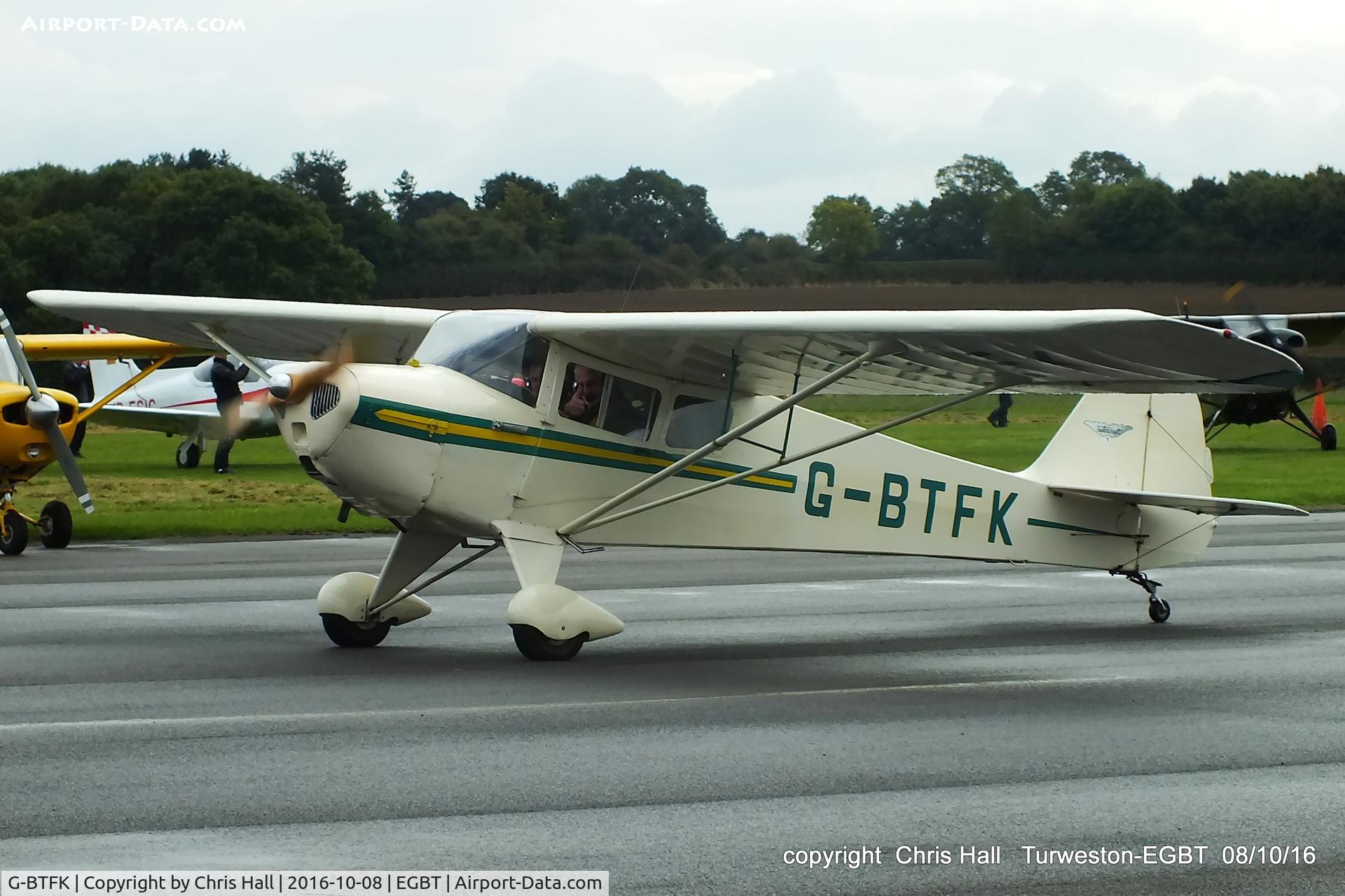 G-BTFK, 1947 Taylorcraft BC-12D Twosome C/N 10540, at Turweston