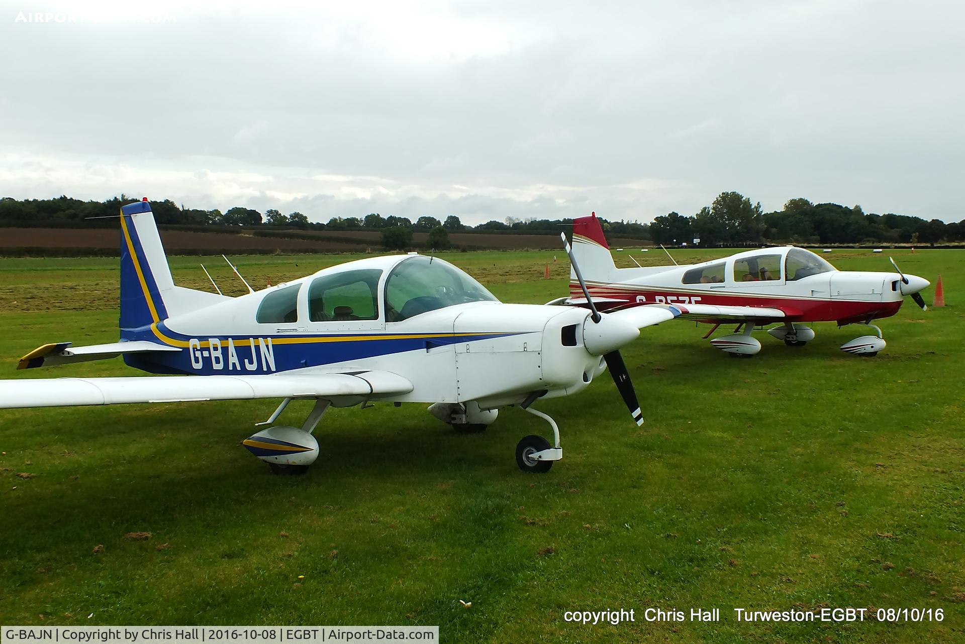 G-BAJN, 1972 American Aviation AA-5 Traveler C/N AA5-0259, at Turweston