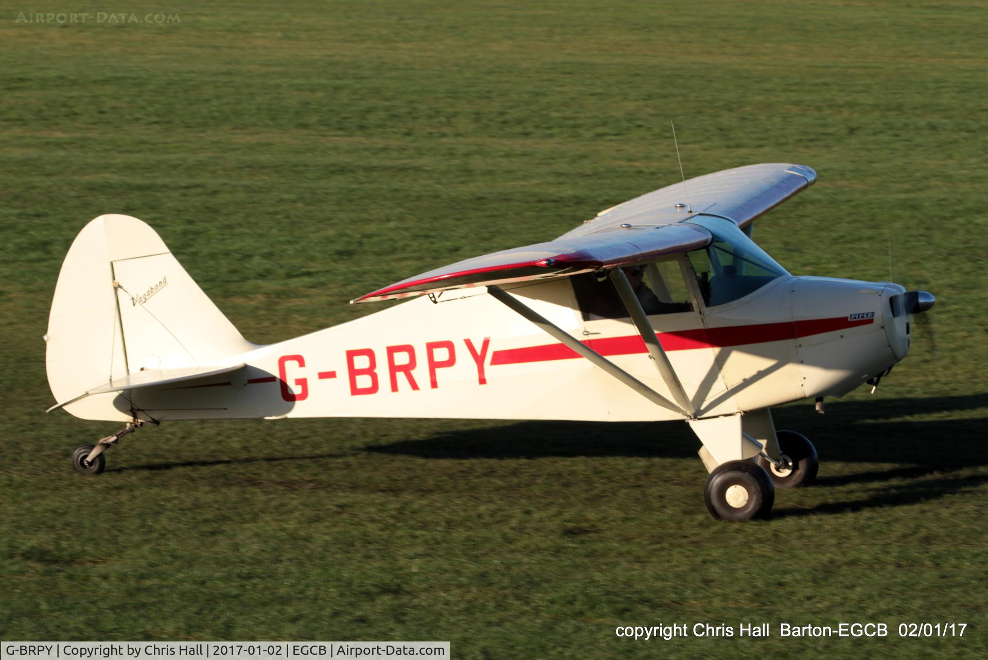 G-BRPY, 1948 Piper PA-15 Vagabond Vagabond C/N 15-141, at Barton