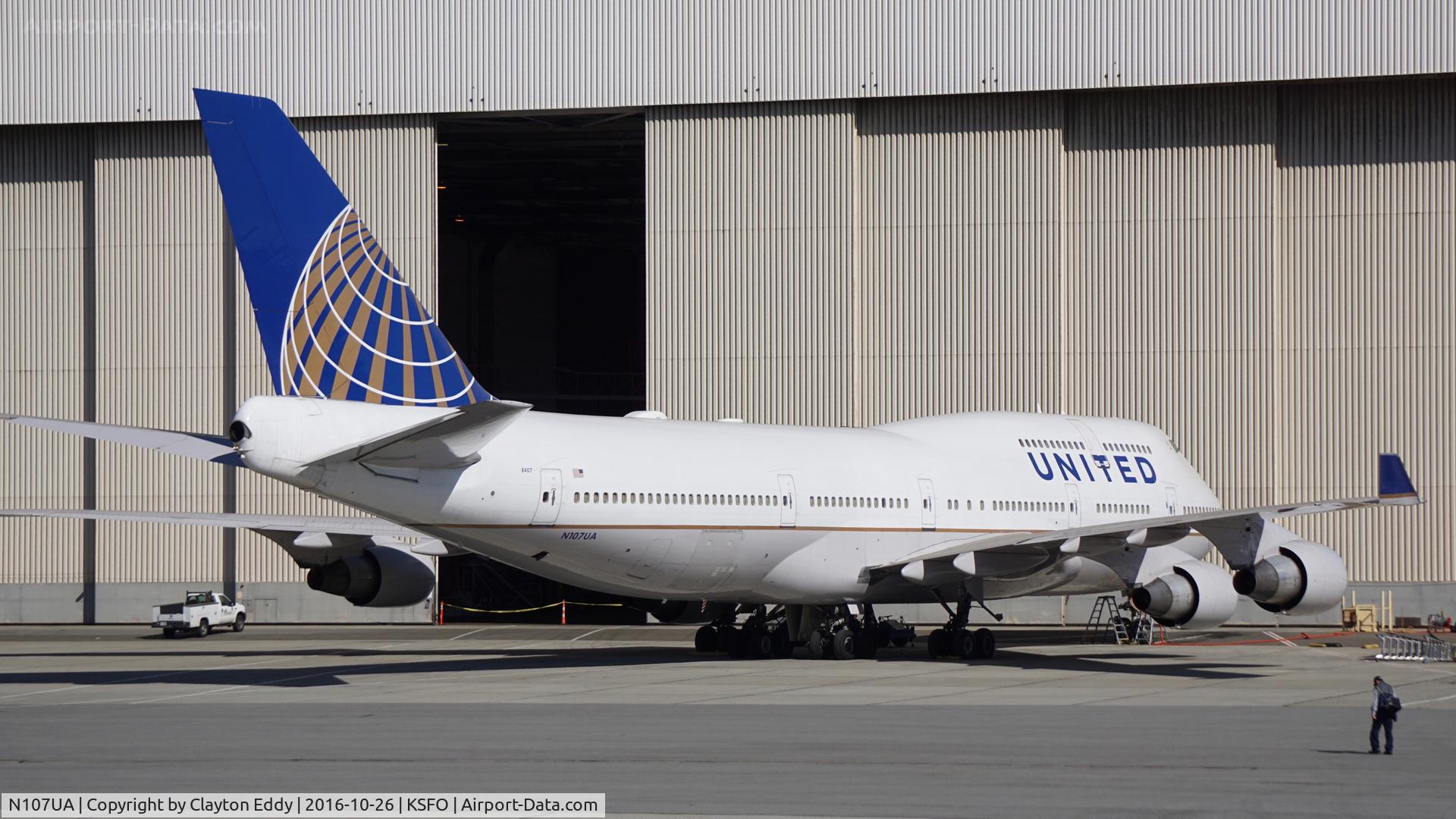 N107UA, 1998 Boeing 747-422 C/N 26900, SFO 2016