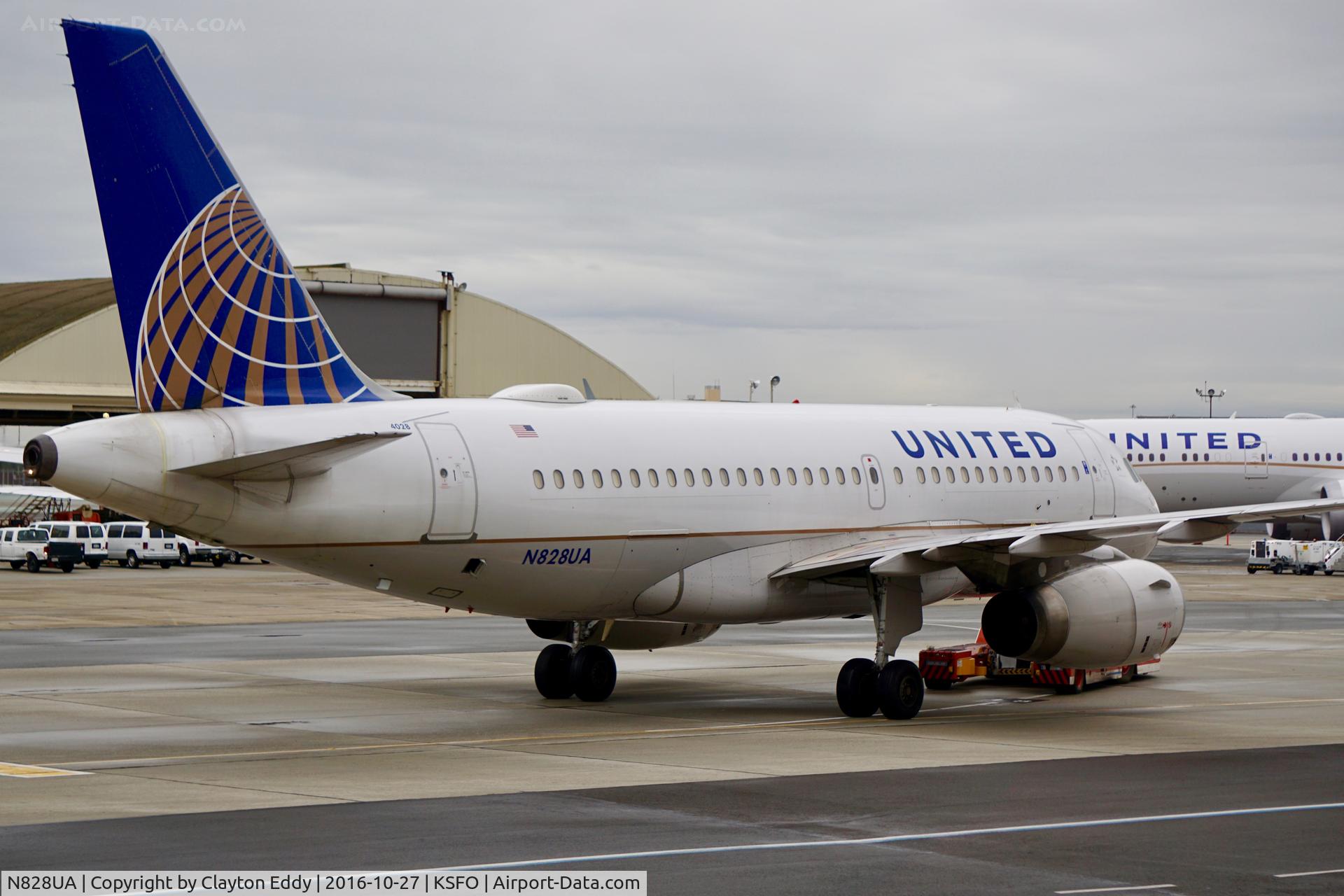 N828UA, 1999 Airbus A319-131 C/N 1031, SFO 2016