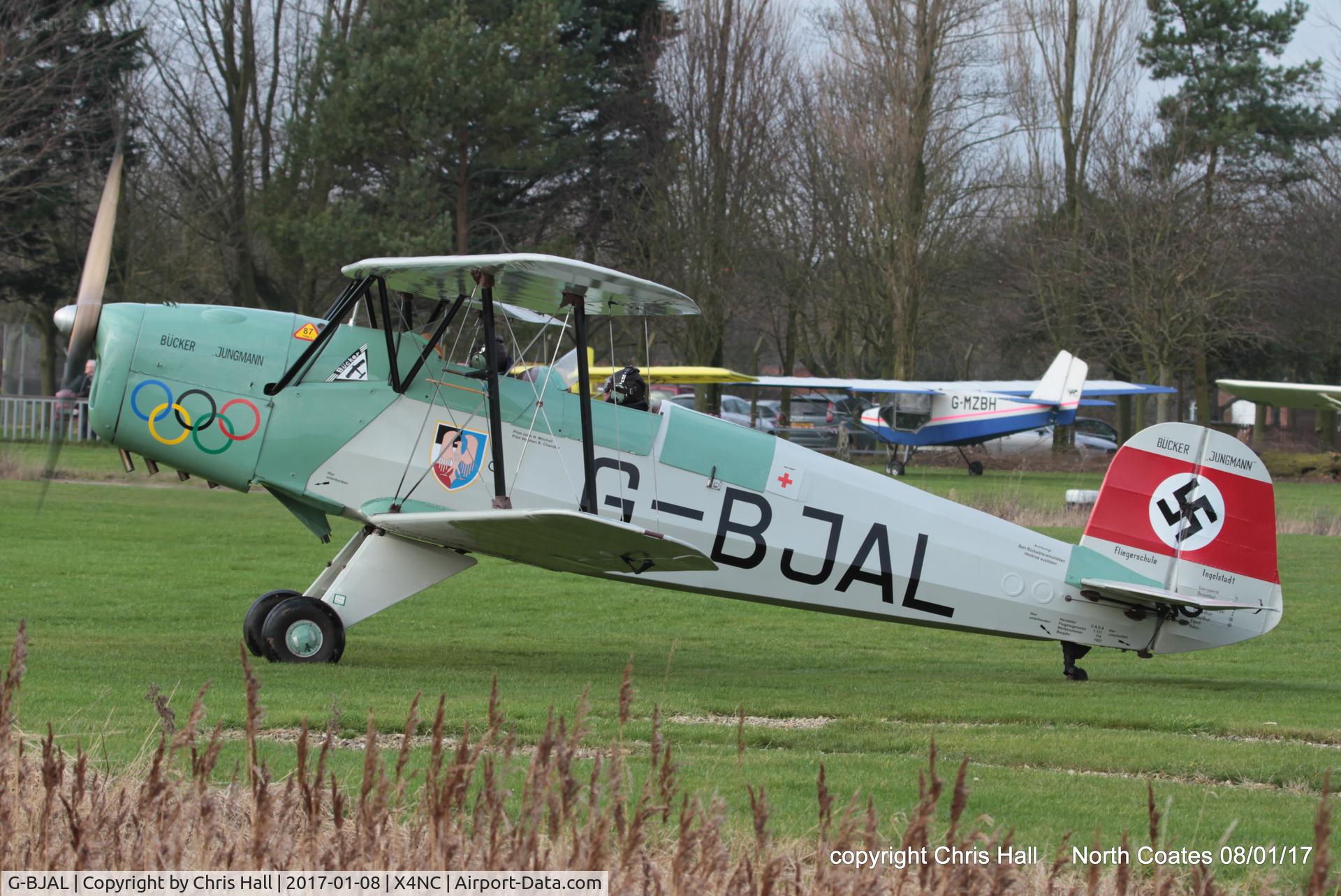 G-BJAL, 1957 Bucker 1-131E Jungmann C/N 1028, at the Brass Monkey fly in, North Coates