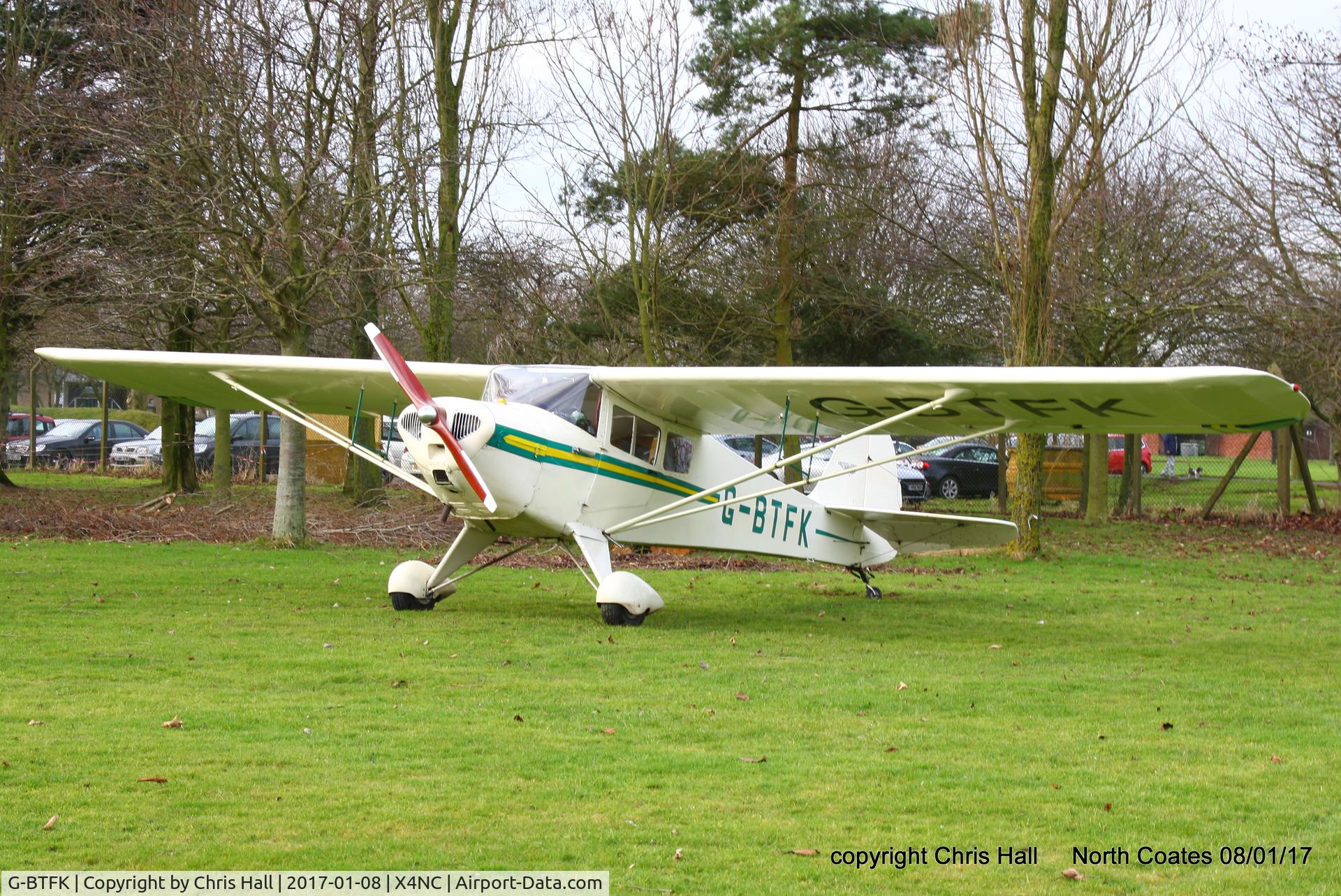 G-BTFK, 1947 Taylorcraft BC-12D Twosome C/N 10540, at the Brass Monkey fly in, North Coates