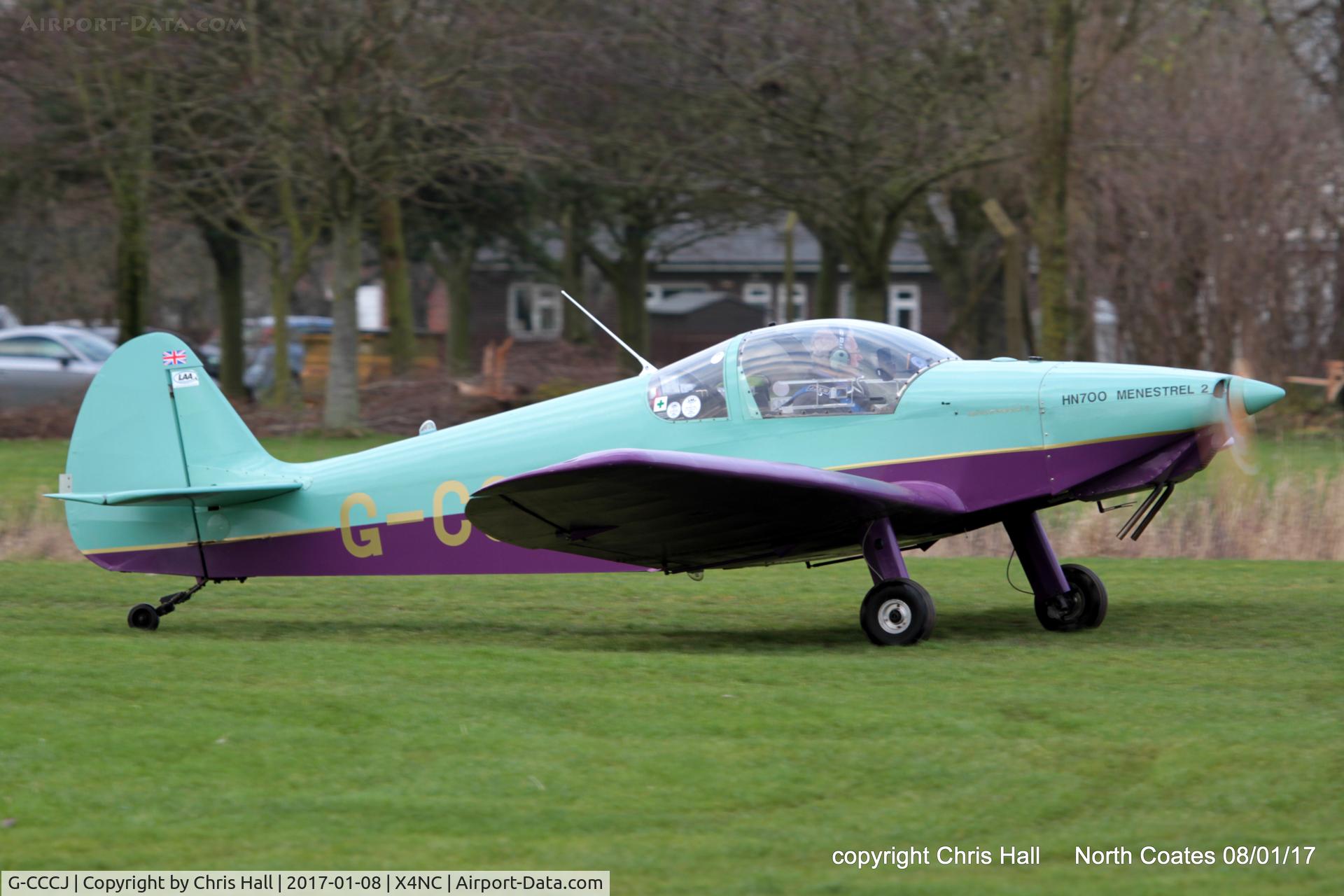 G-CCCJ, 2003 Nicollier HN-700 Menestrel II C/N PFA 217-13707, at the Brass Monkey fly in, North Coates