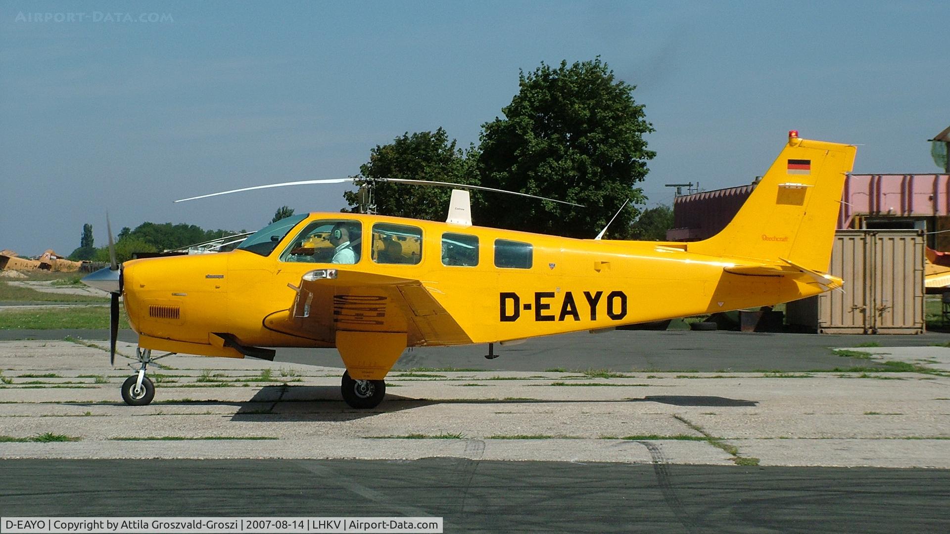 D-EAYO, 1991 Beech A36AT Bonanza 36 C/N E-2651, Kaposújlak Airport, Hungary