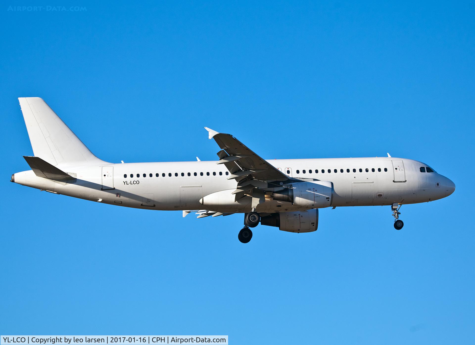YL-LCO, 2002 Airbus A320-214 C/N 1873, Copenhagen 16.1.2017