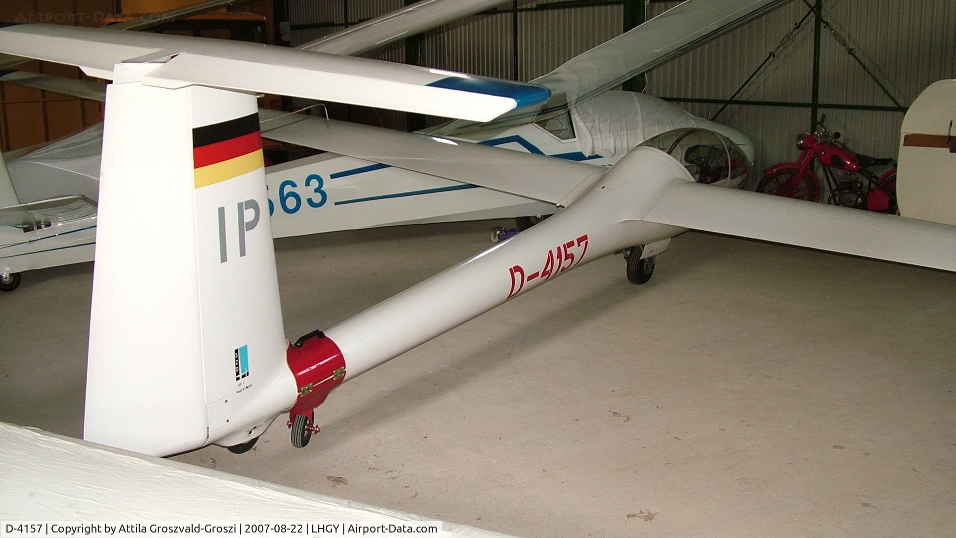 D-4157, 1978 PZL-Bielsko SZD-41A Jantar Standard C/N B-879, Atkár-Gyöngyöshalász Airfield, Hungary