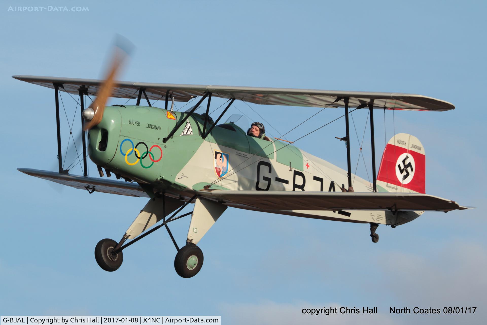 G-BJAL, 1957 Bucker 1-131E Jungmann C/N 1028, at the Brass Monkey fly in, North Coates