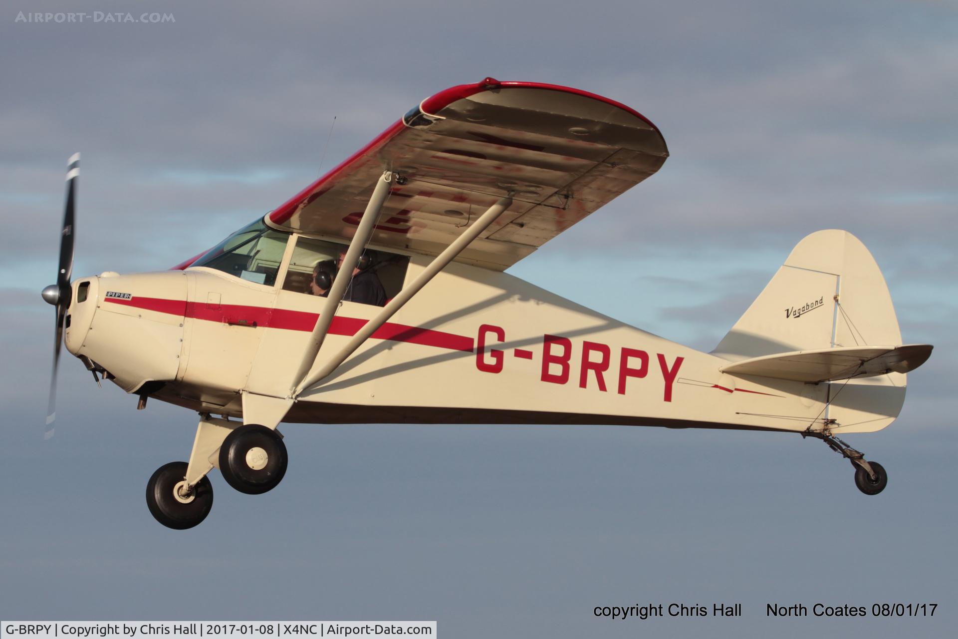 G-BRPY, 1948 Piper PA-15 Vagabond Vagabond C/N 15-141, at the Brass Monkey fly in, North Coates
