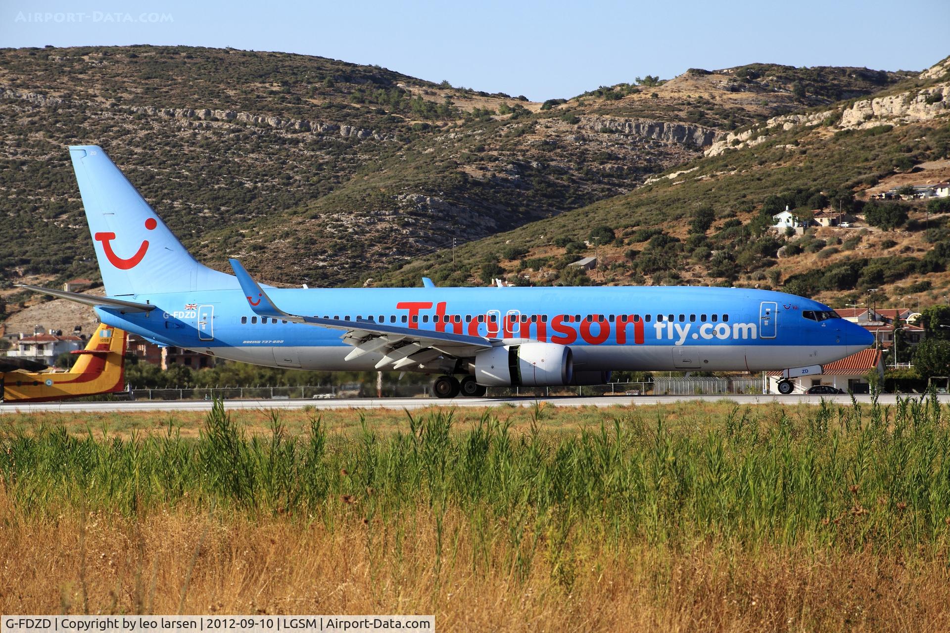 G-FDZD, 2007 Boeing 737-8K5 C/N 35132, Samos 10.9.2012