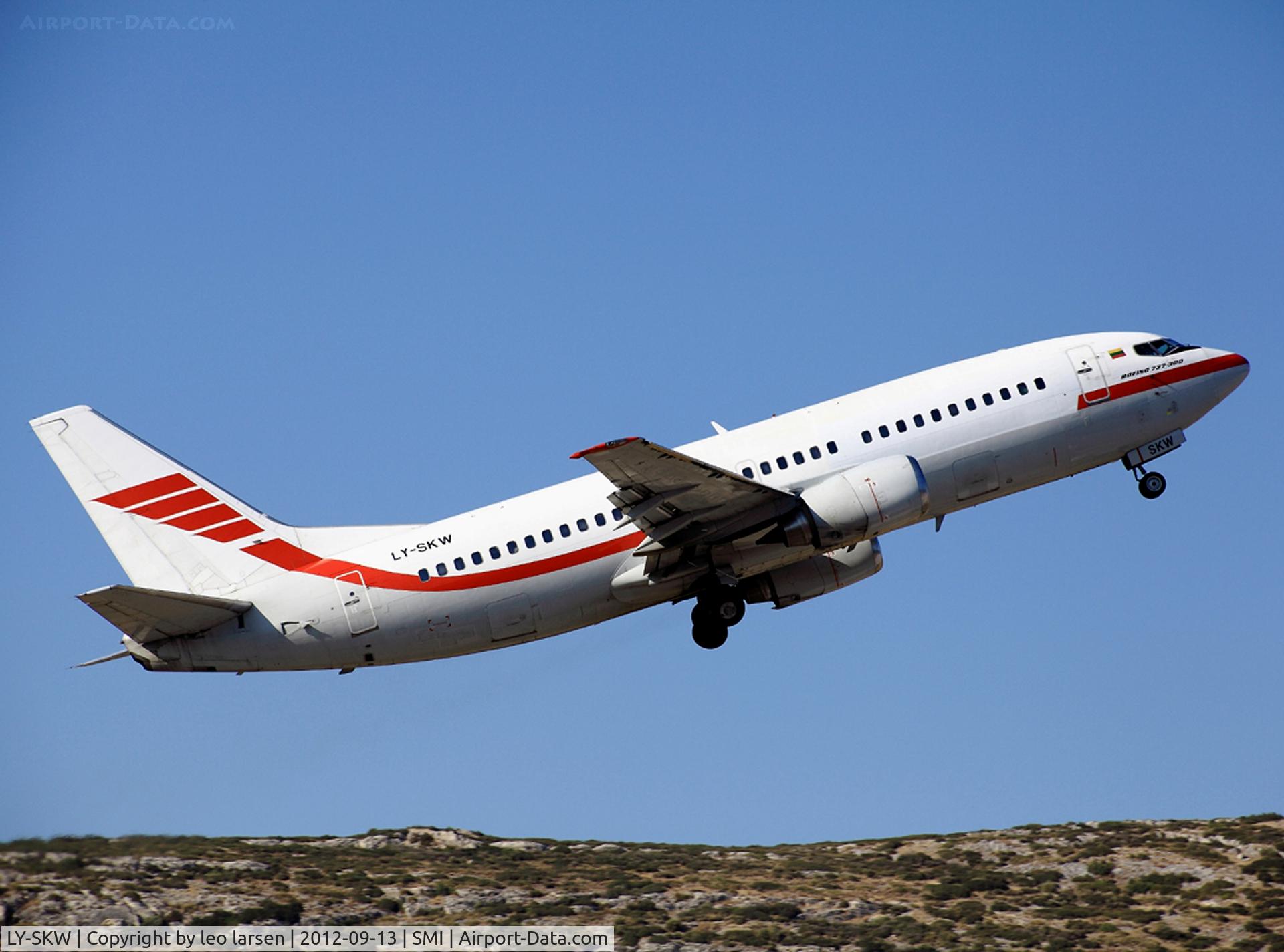 LY-SKW, 1992 Boeing 737-382 C/N 25162, Samos 13.9.2012