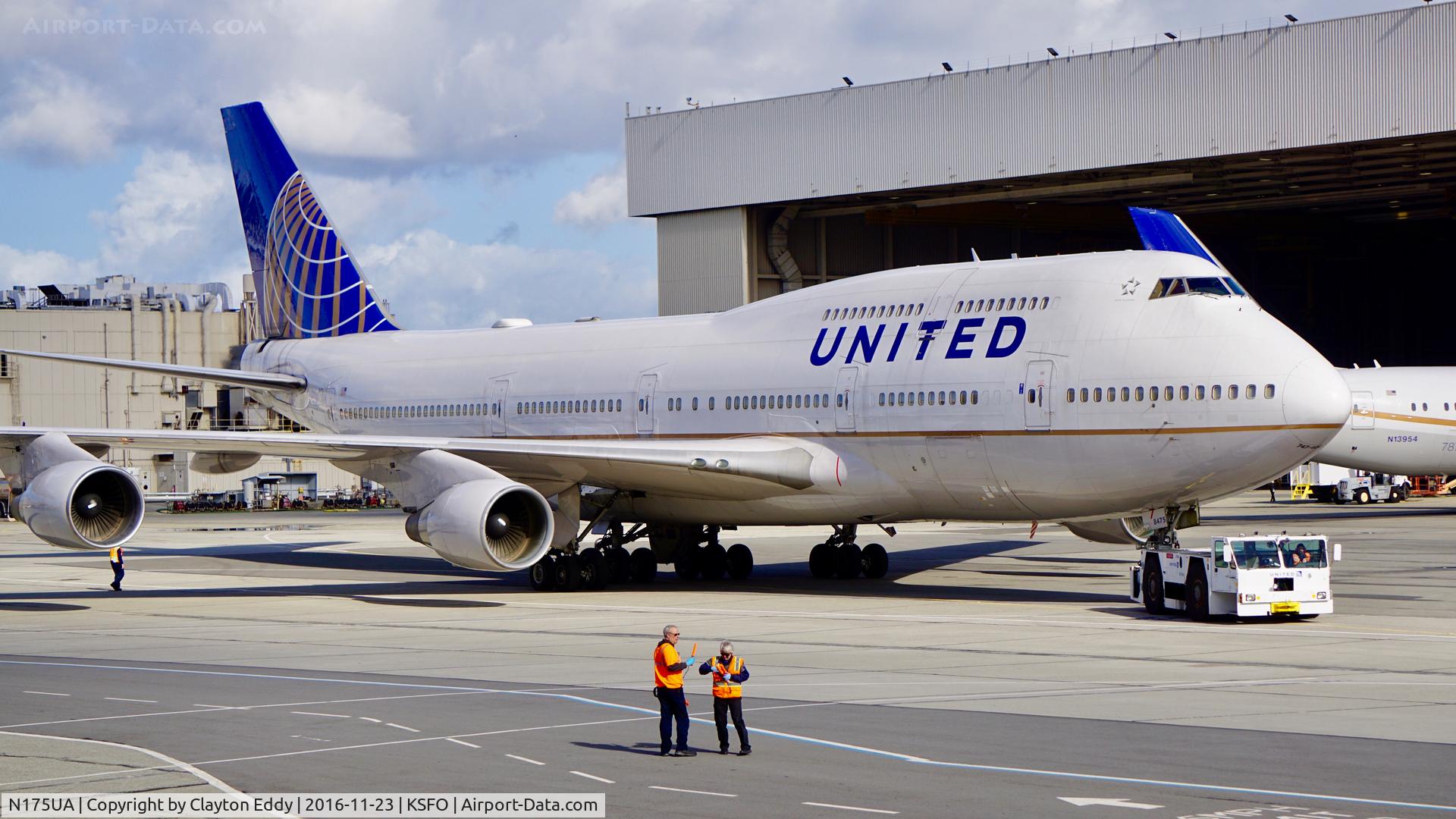 N175UA, 1990 Boeing 747-422 C/N 24382, SFO 2016