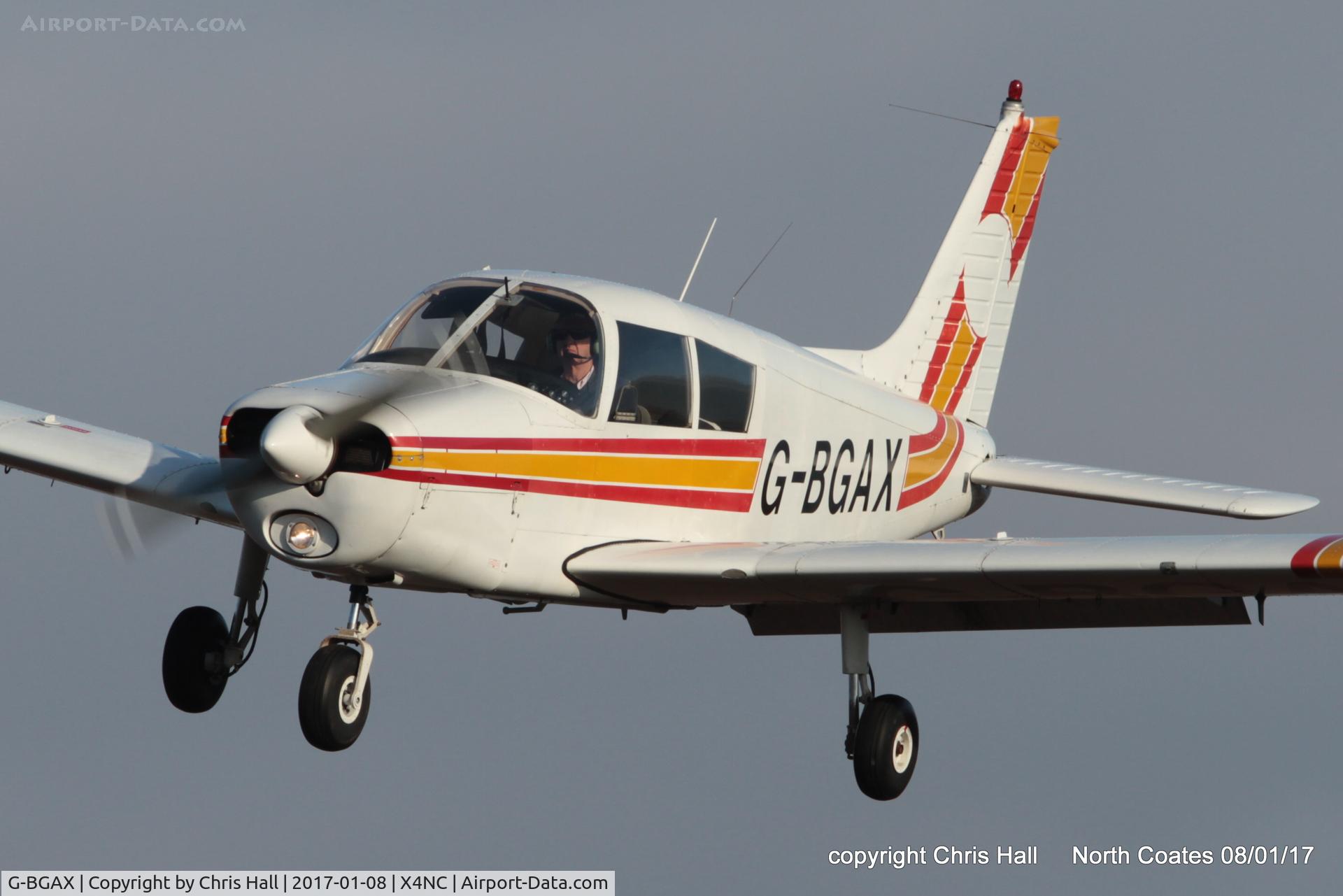 G-BGAX, 1973 Piper PA-28-140 Cherokee C/N 28-7325409, at the Brass Monkey fly in, North Coates
