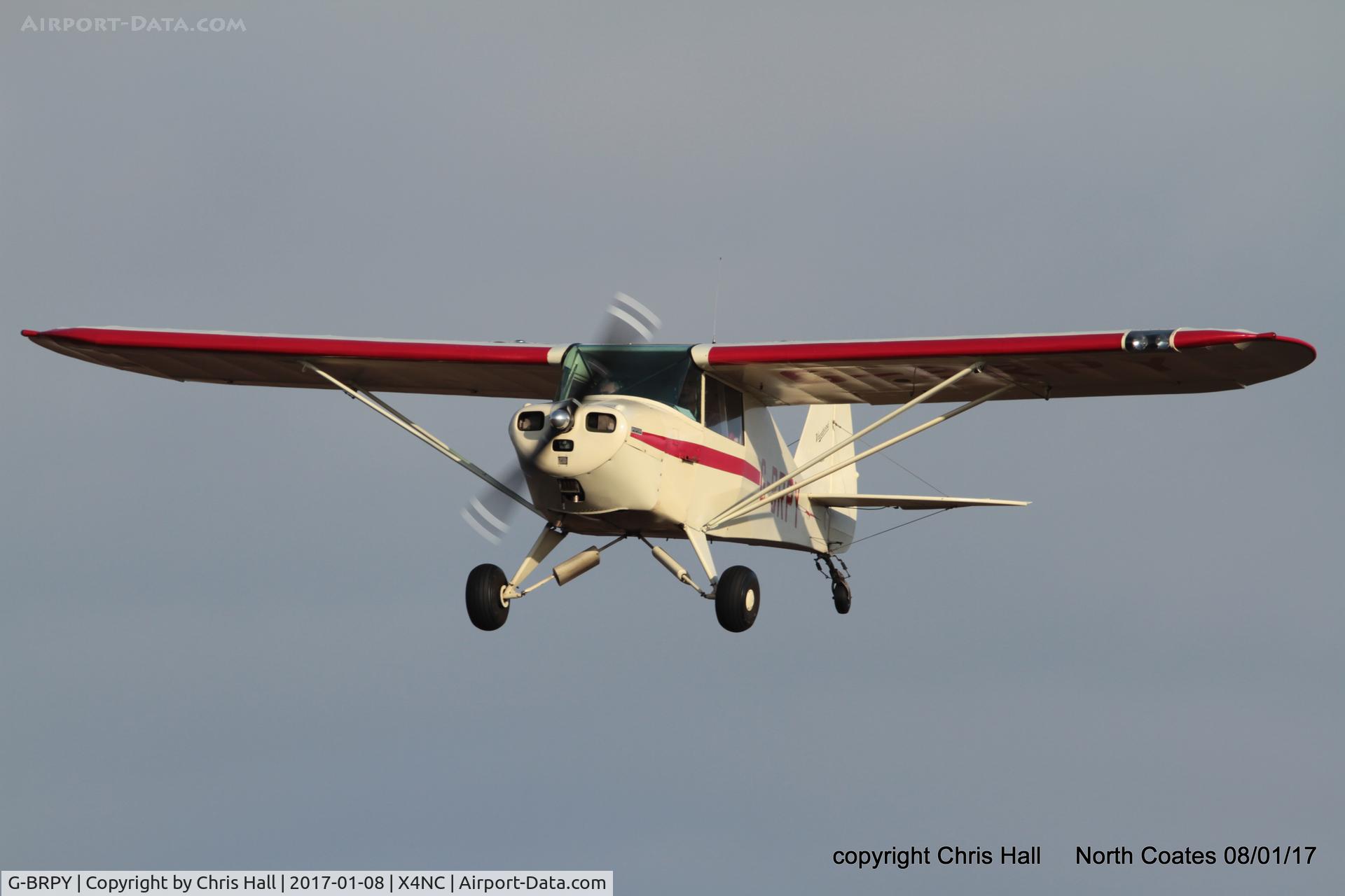 G-BRPY, 1948 Piper PA-15 Vagabond Vagabond C/N 15-141, at the Brass Monkey fly in, North Coates