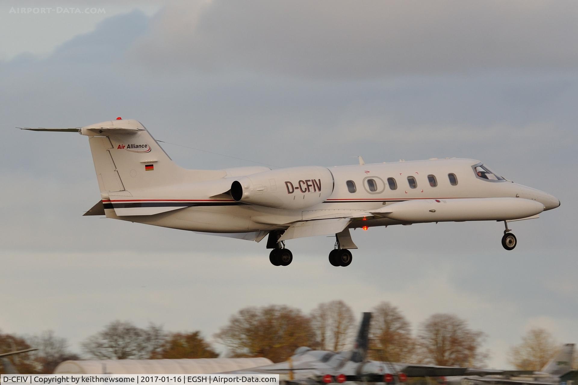 D-CFIV, 1981 Gates Learjet 35A C/N 385, Evening arrival.