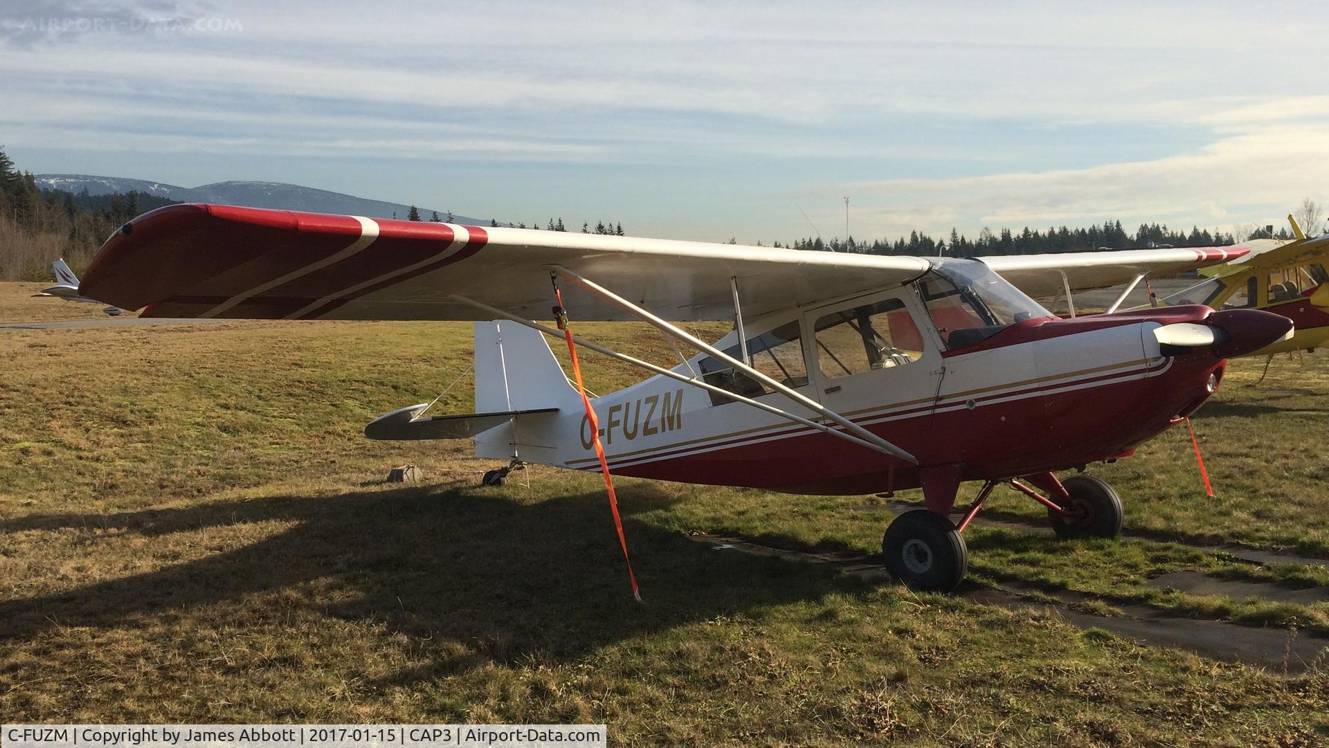 C-FUZM, 1966 Champion 7ECA Citabria C/N 523, Tied down at Sechelt, BC, CAP3