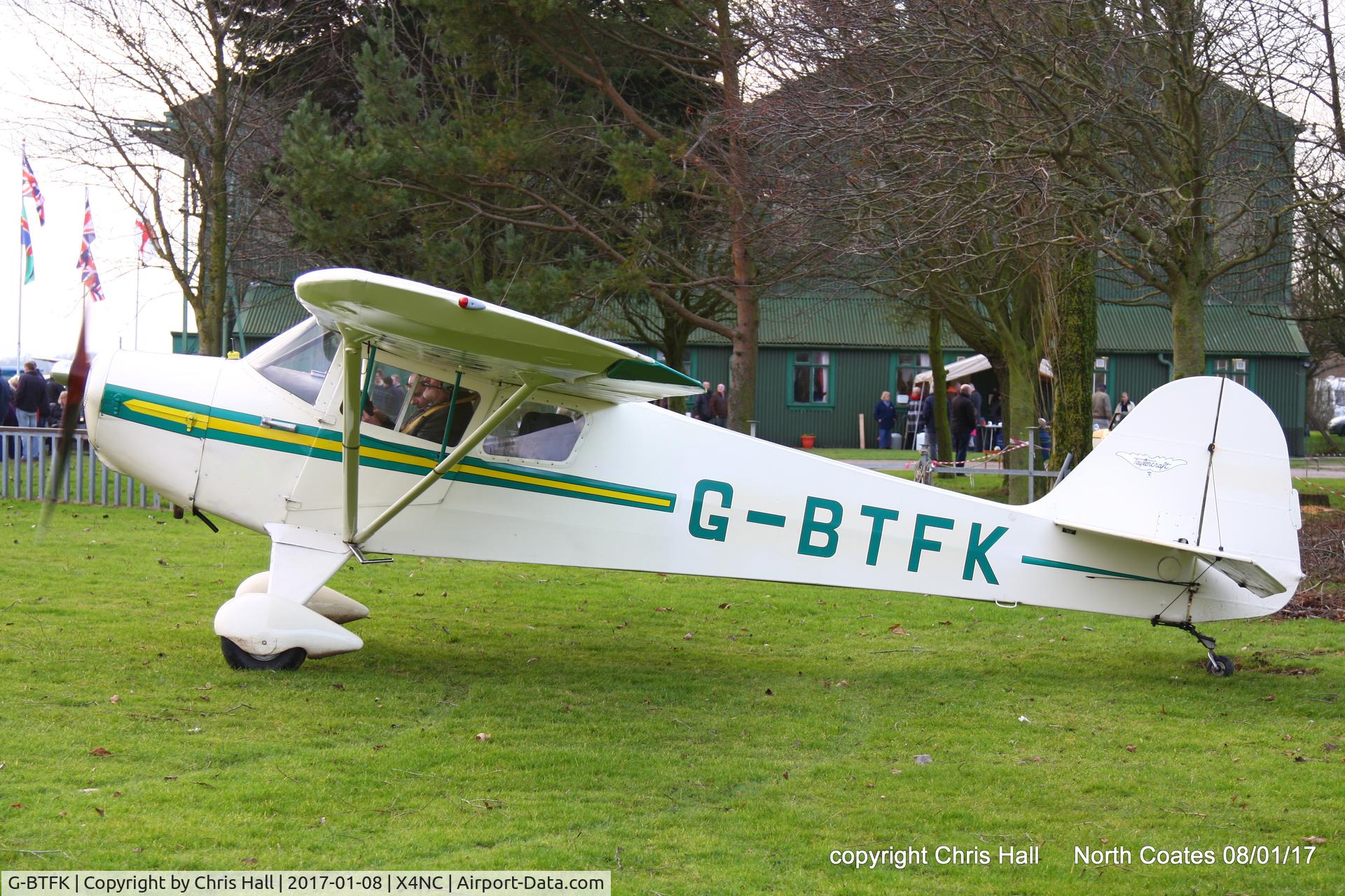 G-BTFK, 1947 Taylorcraft BC-12D Twosome C/N 10540, at the Brass Monkey fly in, North Coates