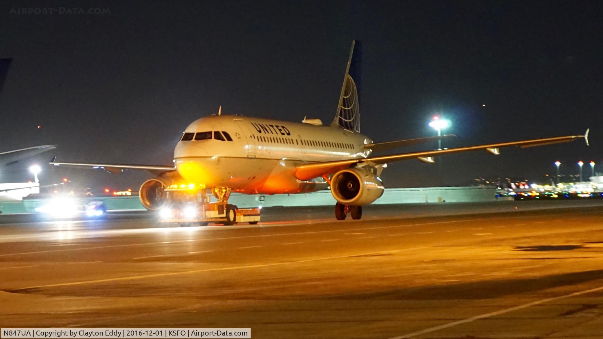 N847UA, 2001 Airbus A319-131 C/N 1627, SFO 2016