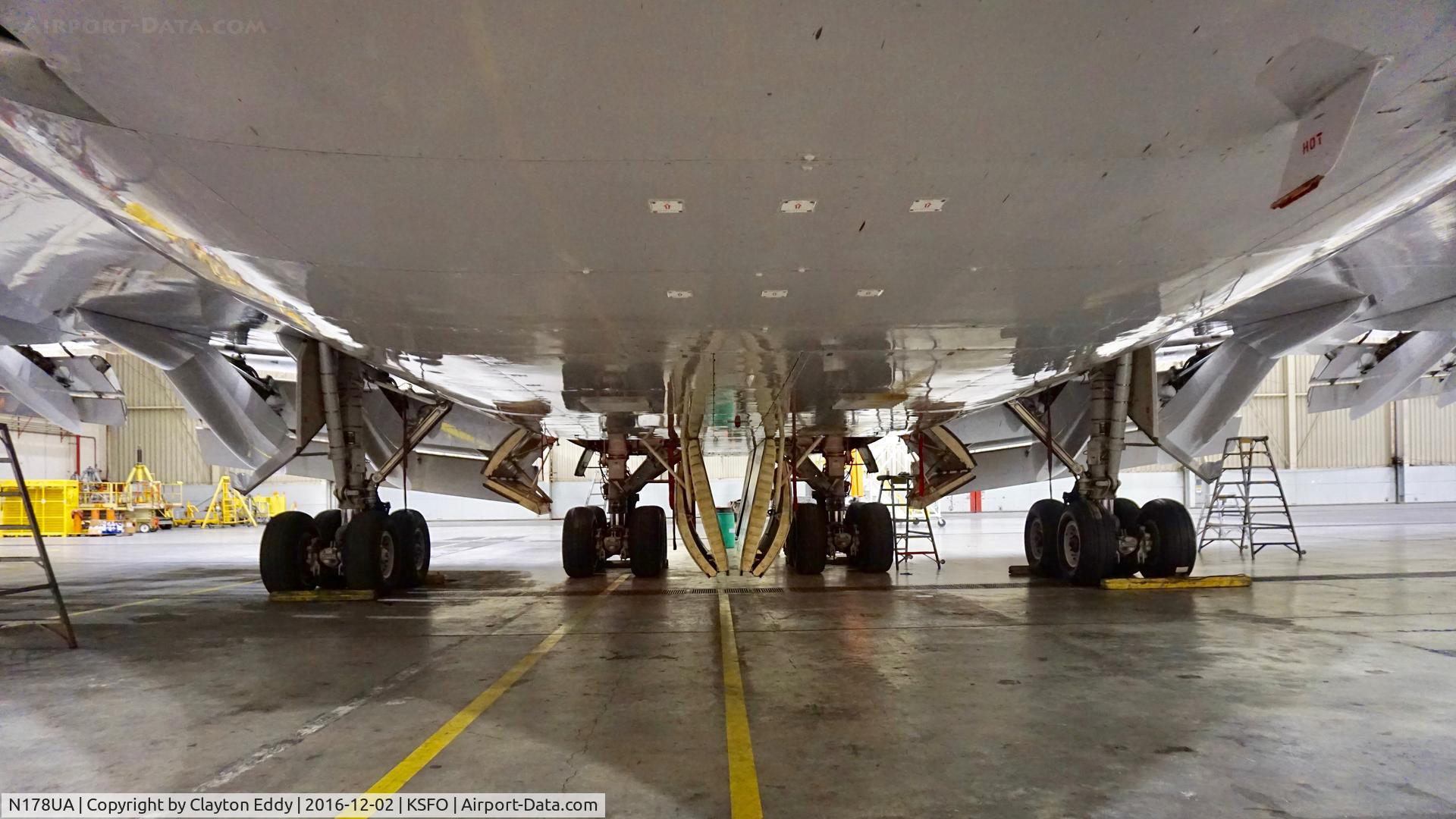 N178UA, 1990 Boeing 747-422 C/N 24385, SFO 2016