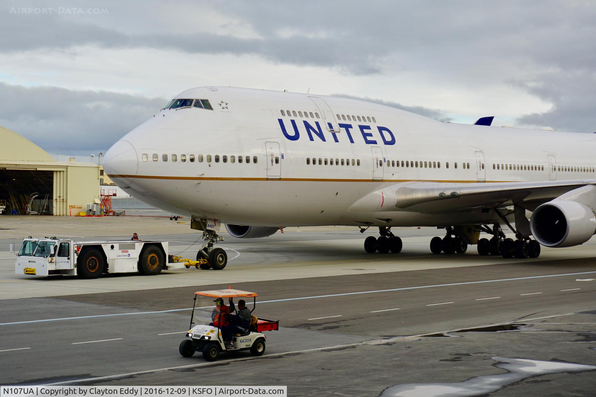 N107UA, 1998 Boeing 747-422 C/N 26900, SFO 2016