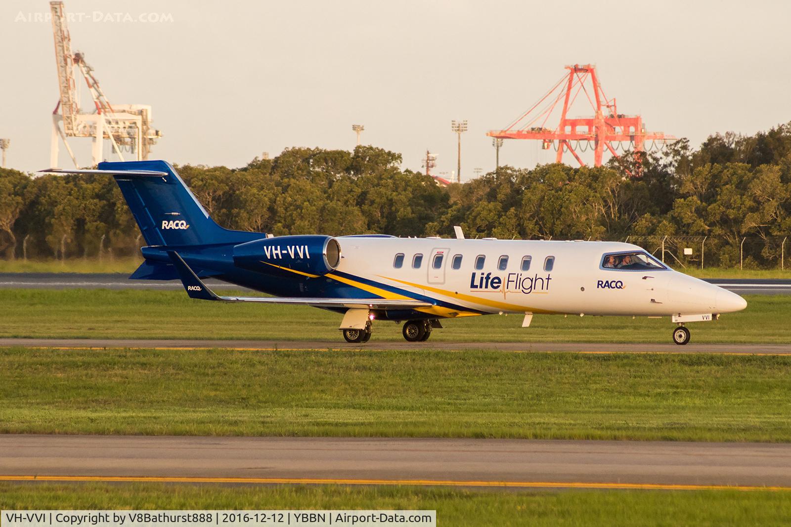 VH-VVI, 2004 Learjet 45 C/N 262, Late afternoon taxi to the hangers