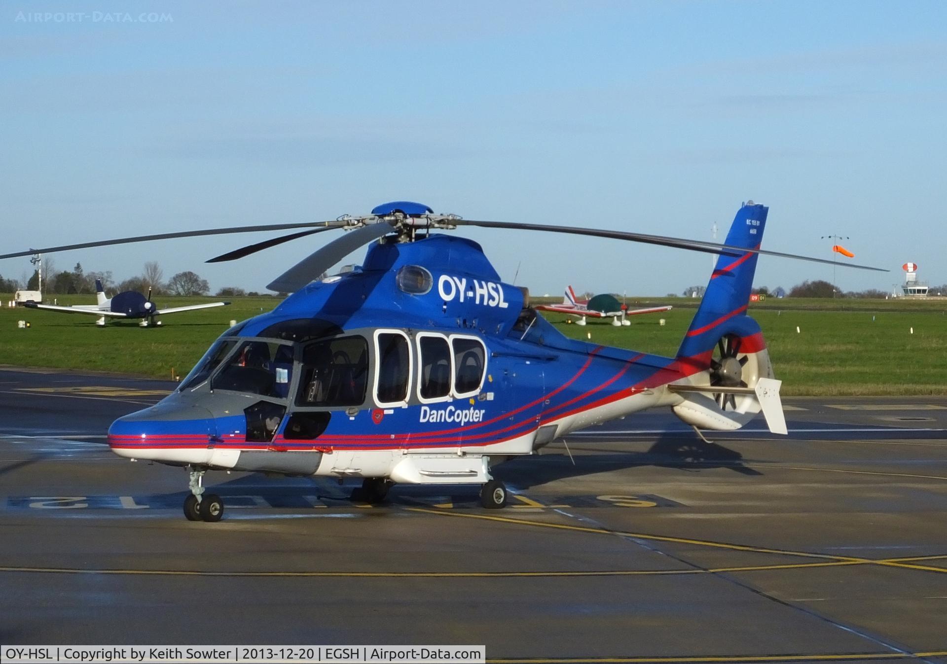 OY-HSL, 2003 Eurocopter EC-155B-1 C/N 6658, Awaiting its next flight