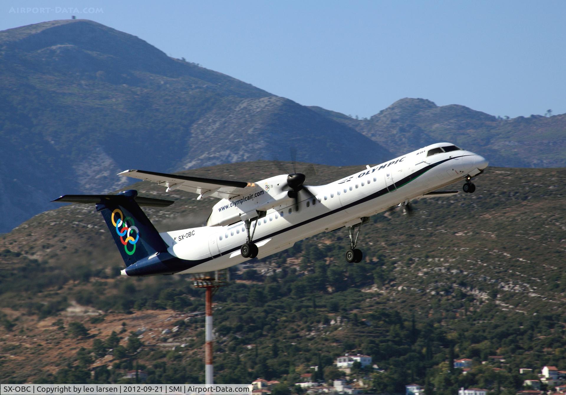 SX-OBC, 2009 De Havilland Canada DHC-8-402Q Dash 8 C/N 4276, Samos 21.9.2012