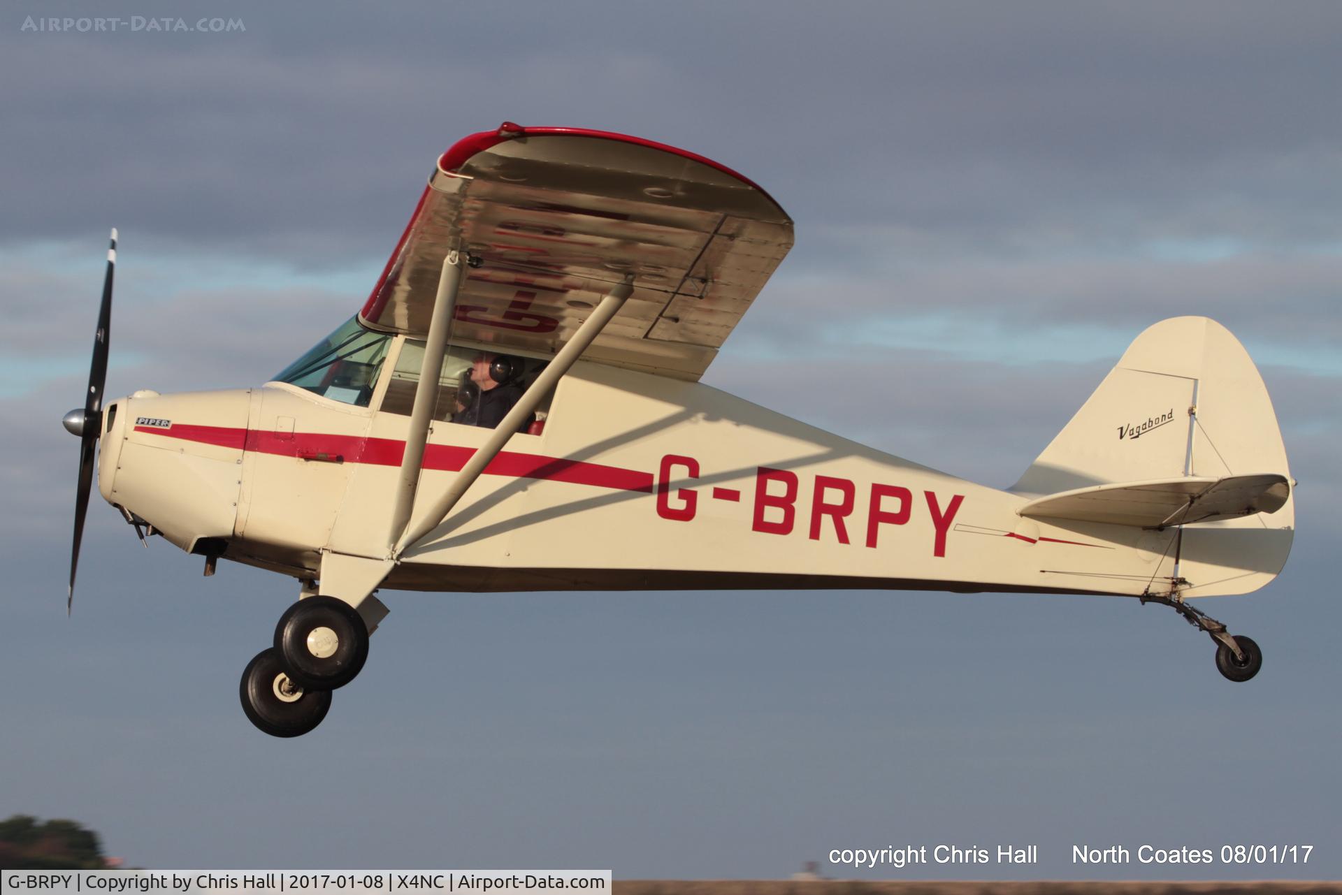 G-BRPY, 1948 Piper PA-15 Vagabond Vagabond C/N 15-141, at the Brass Monkey fly in, North Coates