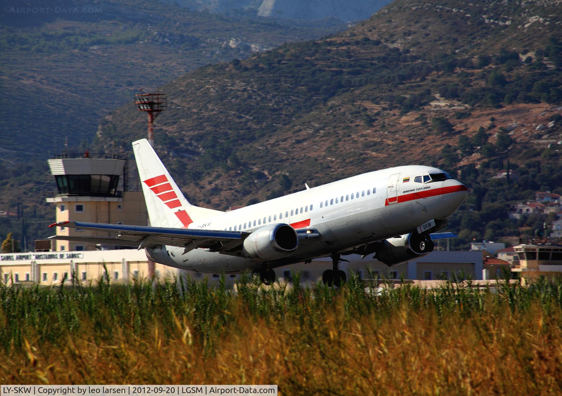 LY-SKW, 1992 Boeing 737-382 C/N 25162, Samos 20.9.2012