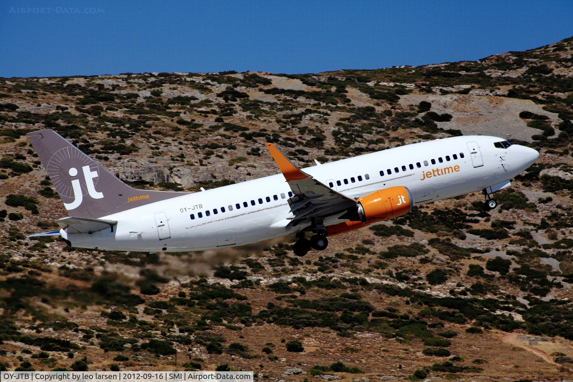 OY-JTB, 1989 Boeing 737-3Y0 C/N 24464, Samos 16.9.2012