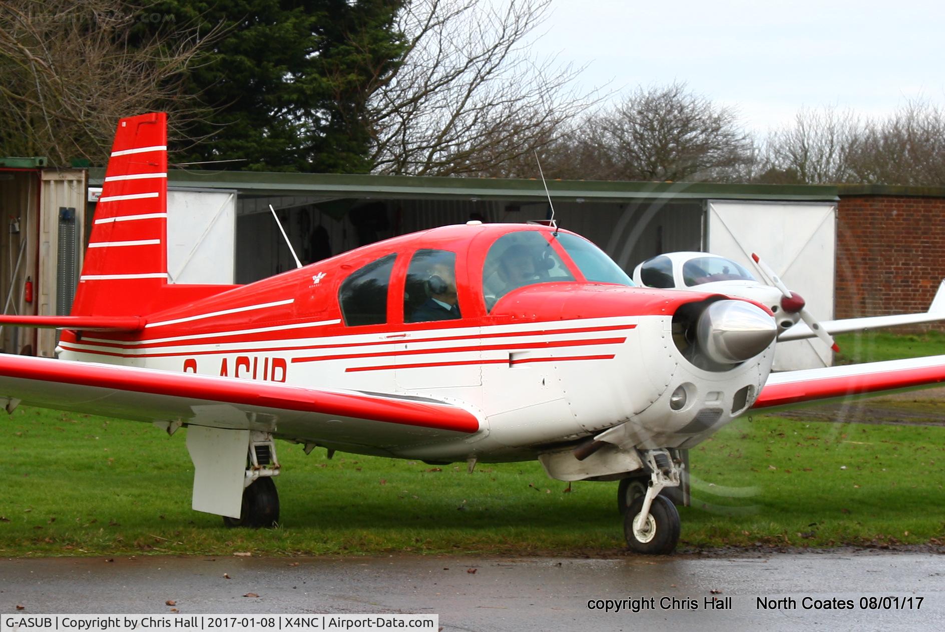 G-ASUB, 1964 Mooney M20E Super 21 C/N 397, at the Brass Monkey fly in, North Coates