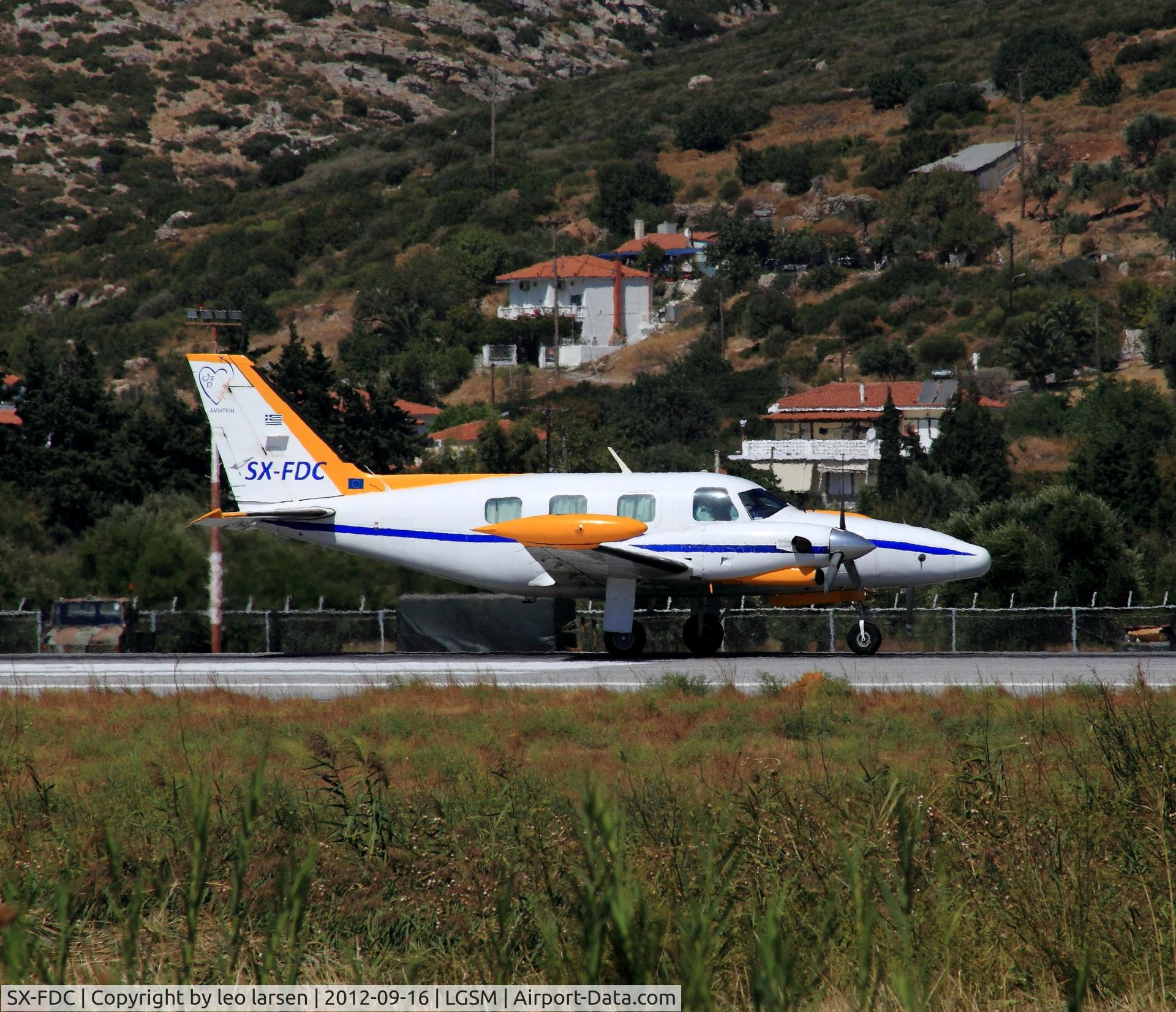 SX-FDC, 1977 Piper PA-31T2 Cheyenne II C/N 31T-7720063, Samos 16.9.2012