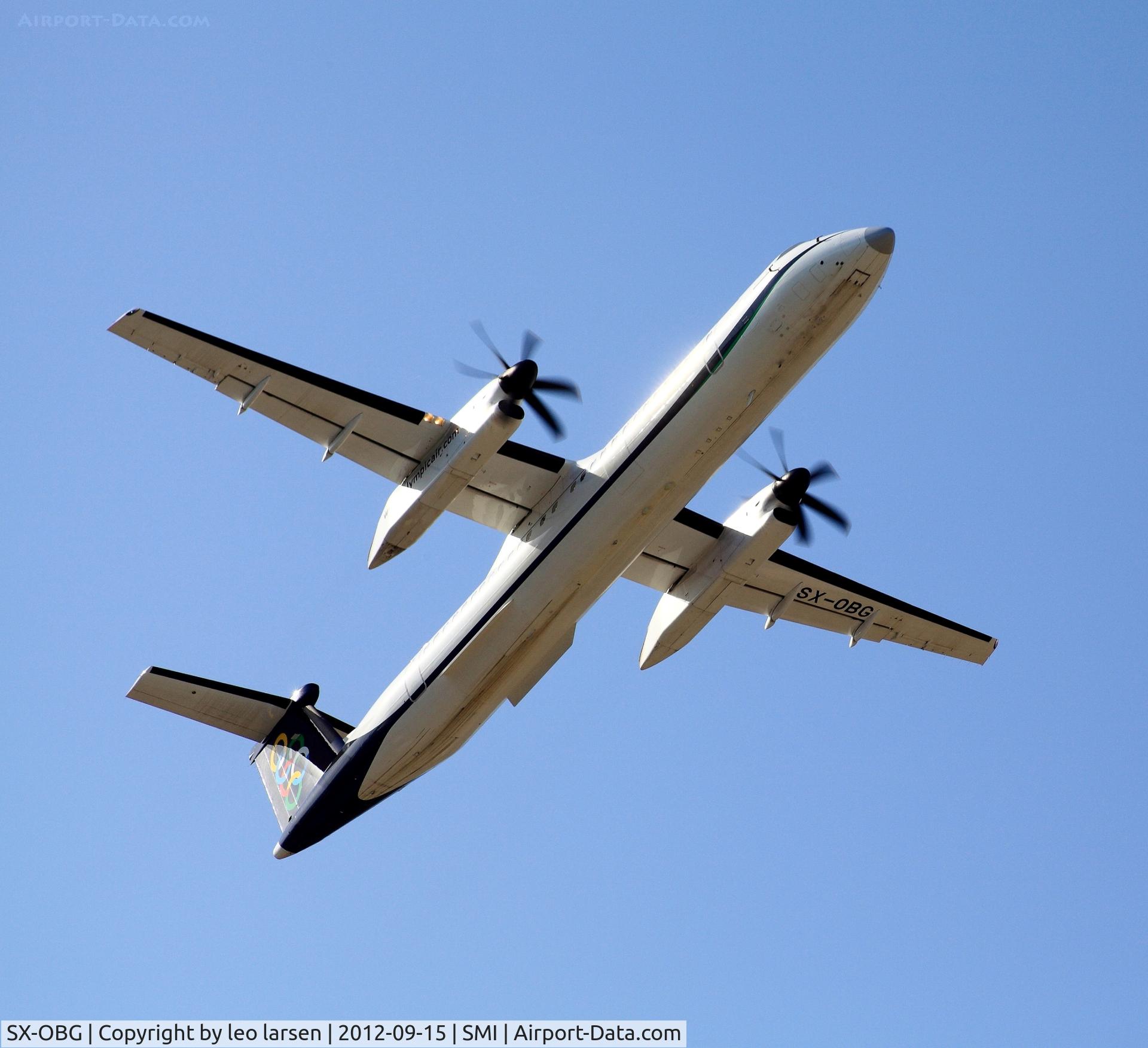 SX-OBG, 2010 De Havilland Canada DHC-8-402Q Dash 8 C/N 4321, Samos 15.9.2012
