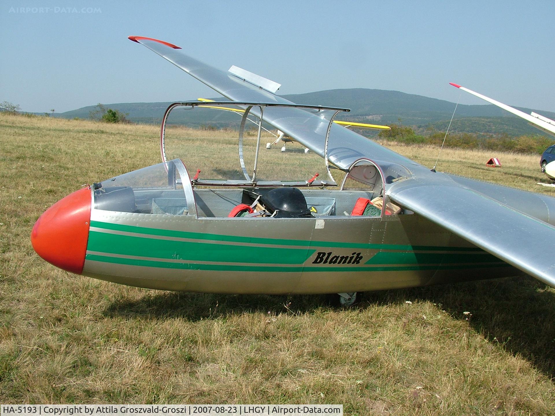 HA-5193, 1977 Let L-13 Blanik C/N 026804, Gyöngyös-Pipishegy Airfield, Hungary