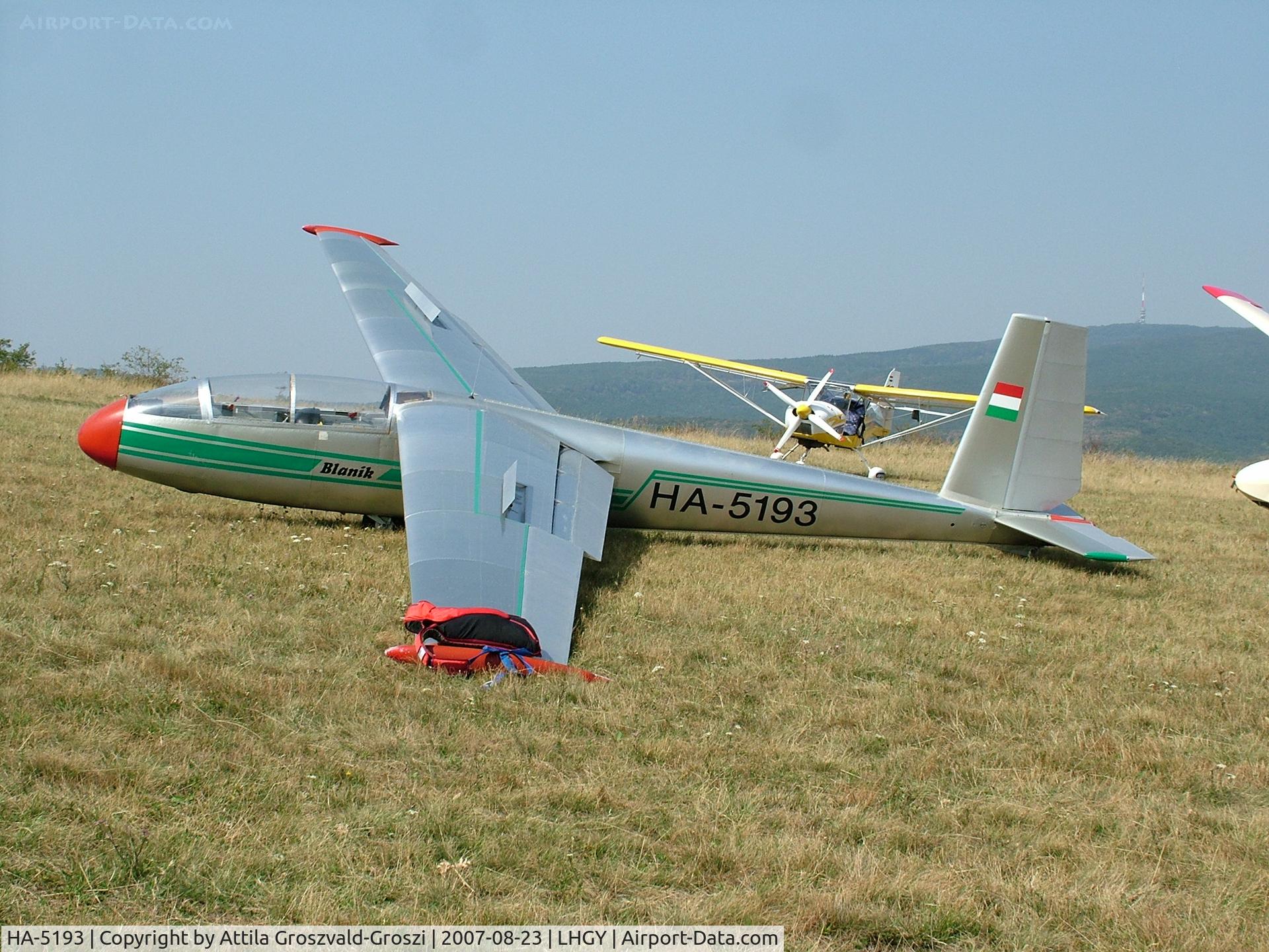 HA-5193, 1977 Let L-13 Blanik C/N 026804, Gyöngyös-Pipishegy Airfield, Hungary