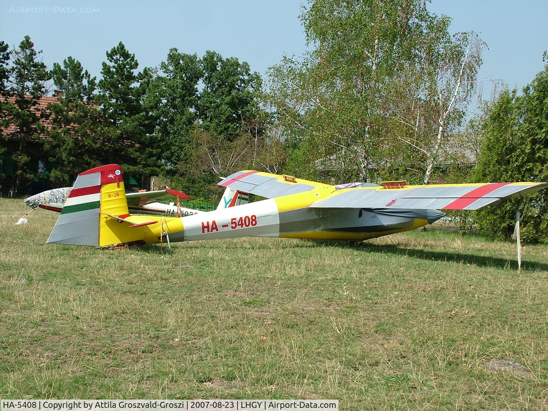 HA-5408, 1966 Rubik R-26S Góbé C/N E-1277, Gyöngyös-Pipishegy Airfield, Hungary