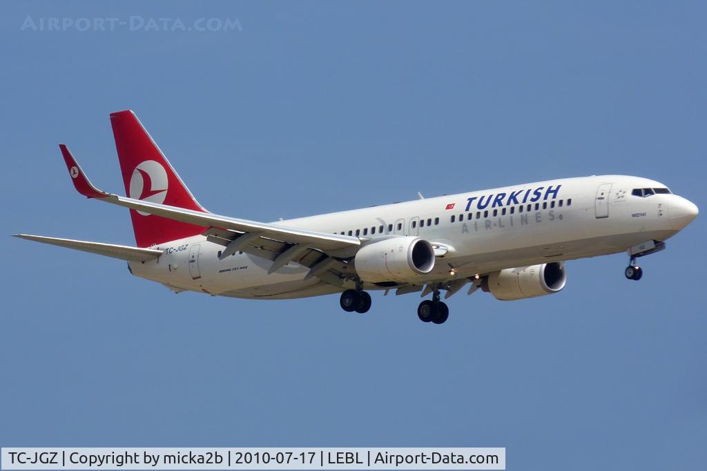 TC-JGZ, 2008 Boeing 737-8F2 C/N 35789, Landing