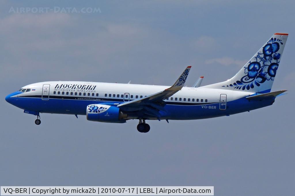 VQ-BER, 1998 Boeing 737-7L9 C/N 28006, Landing