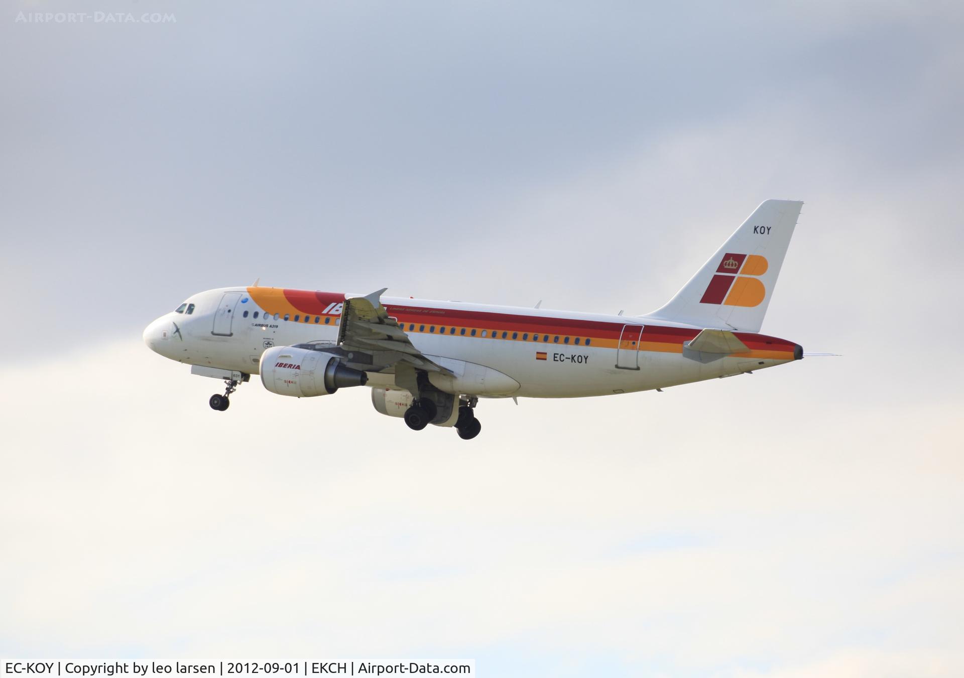 EC-KOY, 2008 Airbus A319-111 C/N 3443, Copenhagen 1.9.2012