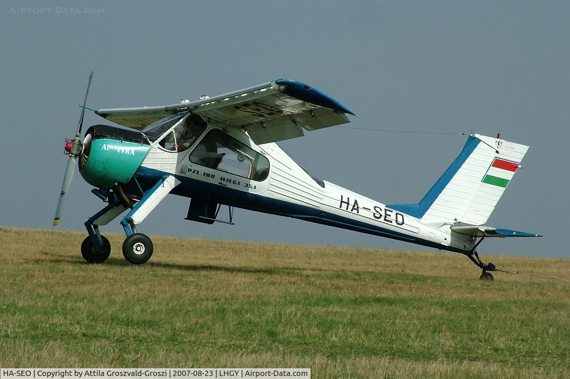 HA-SEO, 1988 PZL-Okecie PZL-104 Wilga-35A C/N 19880867, Gyöngyös-Pipishegy Airfield, Hungary