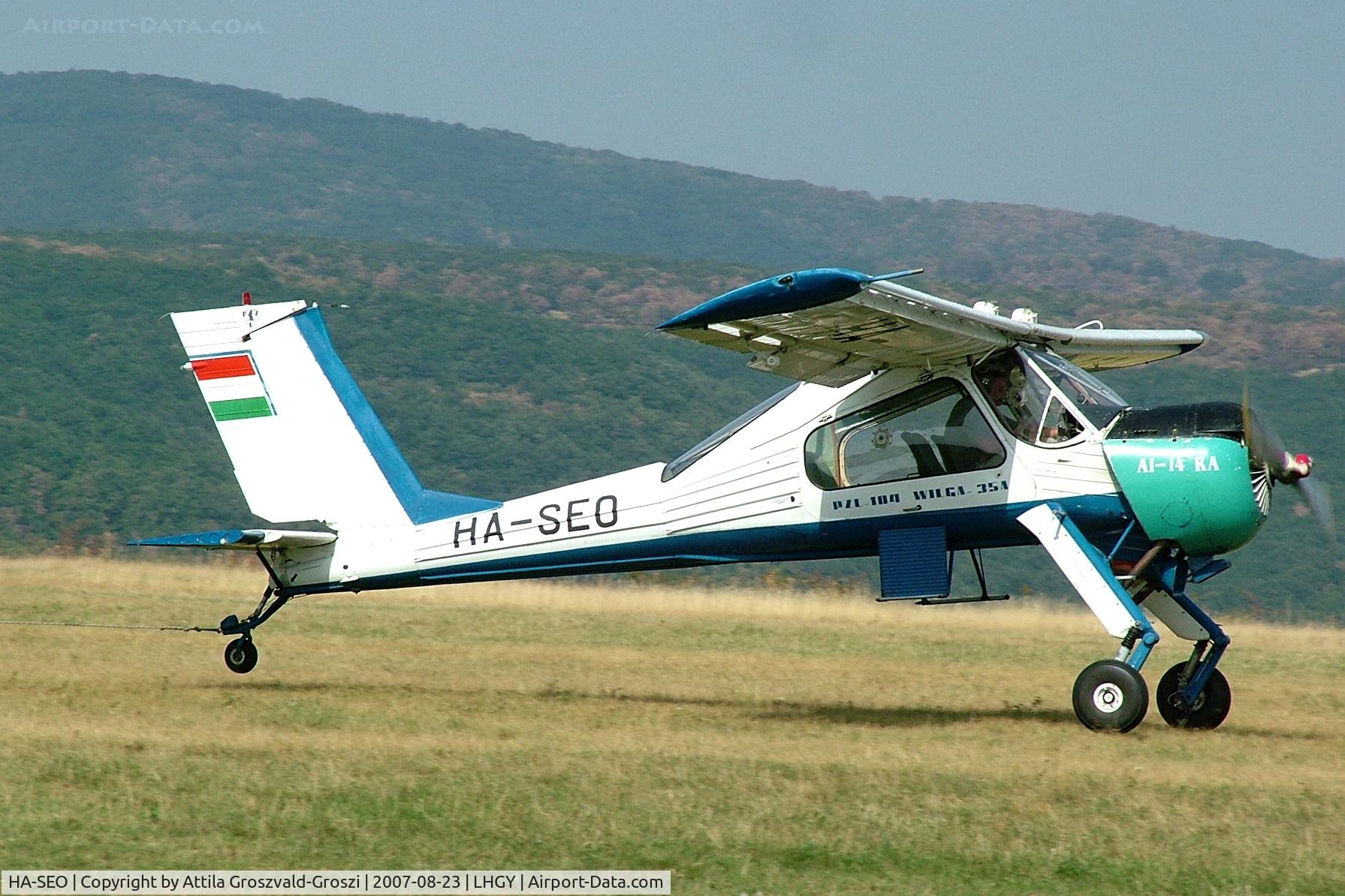 HA-SEO, 1988 PZL-Okecie PZL-104 Wilga-35A C/N 19880867, Gyöngyös-Pipishegy Airfield, Hungary
