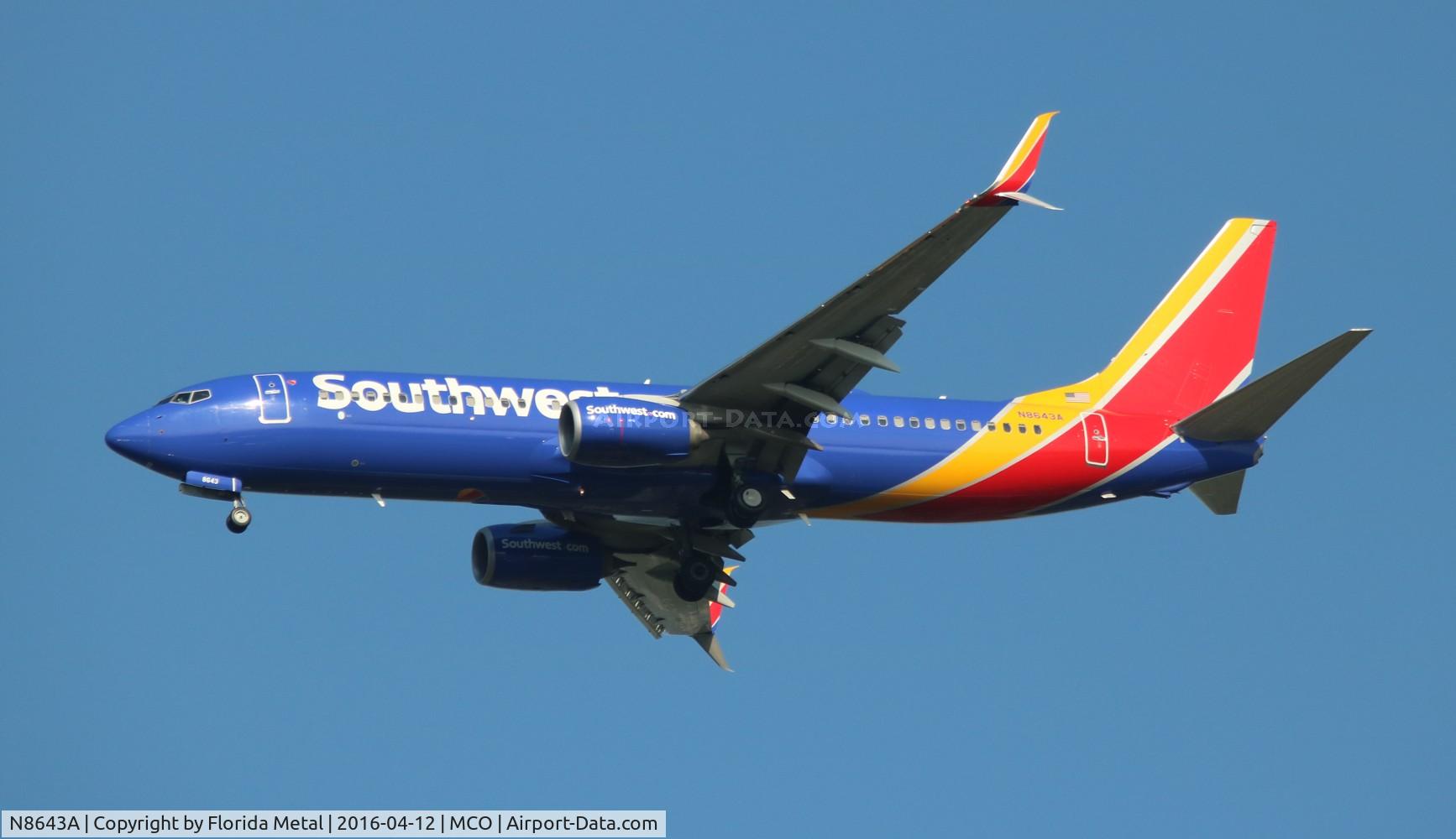 N8643A, 2014 Boeing 737-8H4 C/N 42524, Southwest