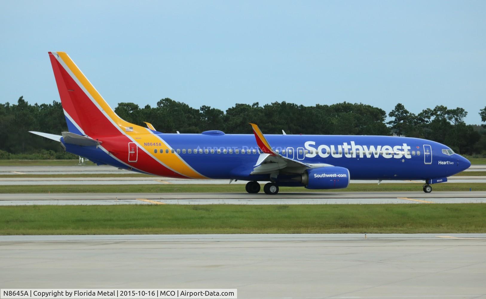 N8645A, 2014 Boeing 737-8H4 C/N 36907, Southwest