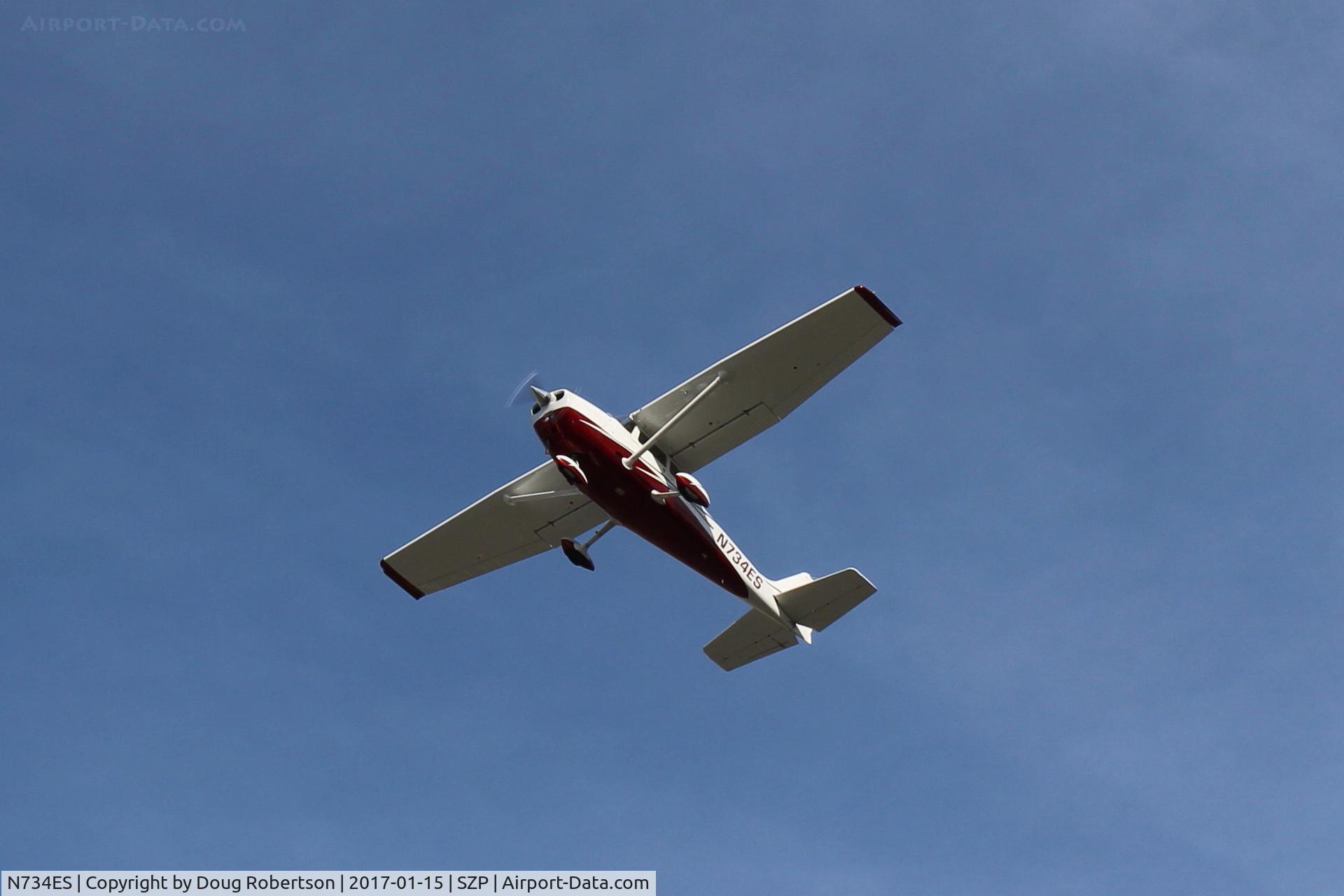 N734ES, Cessna 172N C/N 17268802, 1977 Cessna 172N SKYHAWK, Lycoming O-320-H2AD 160 Hp, takeoff climb Rwy 22